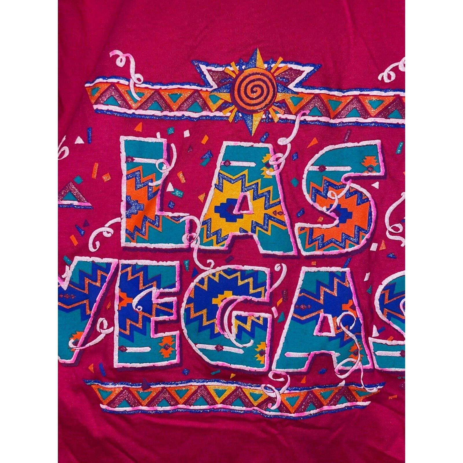 Jerzees Vintage 90s Las Vegas Shirt Southwest Pink Tee NV VTG 90s L Size US L / EU 52-54 / 3 - 3 Thumbnail
