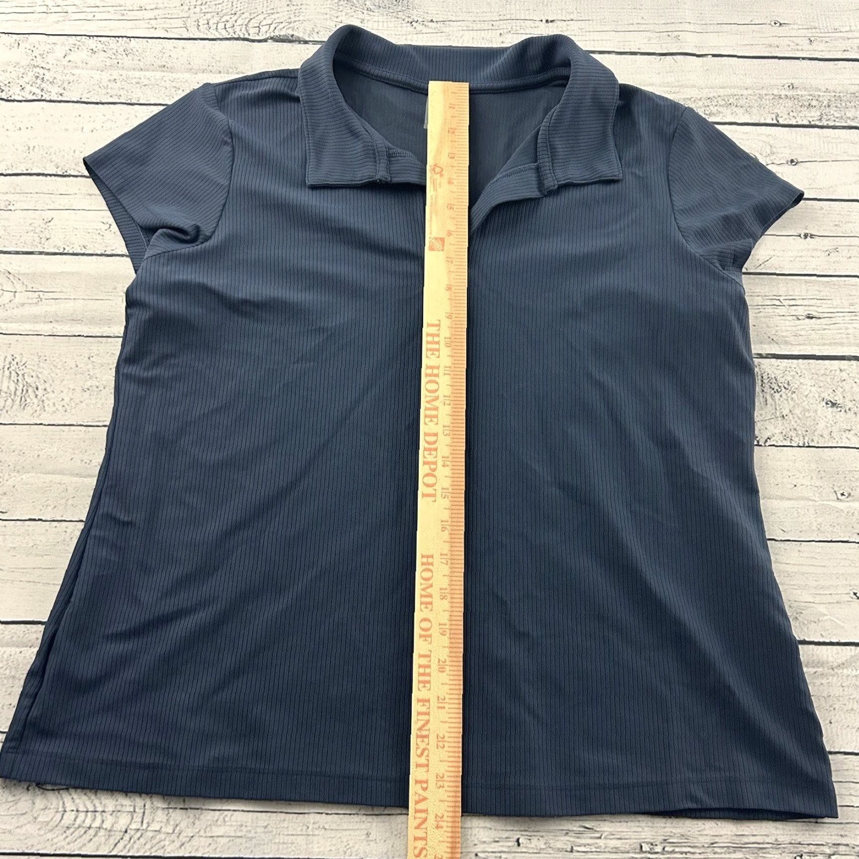 Vintage Calia Carrie Underwood Short Sleeve Ribbed Polo Top Women's 2XL Blue Shirt Polo Casual Womens XS-2XL Size XXL / US 16-18 / IT 52-54 - 3 Thumbnail