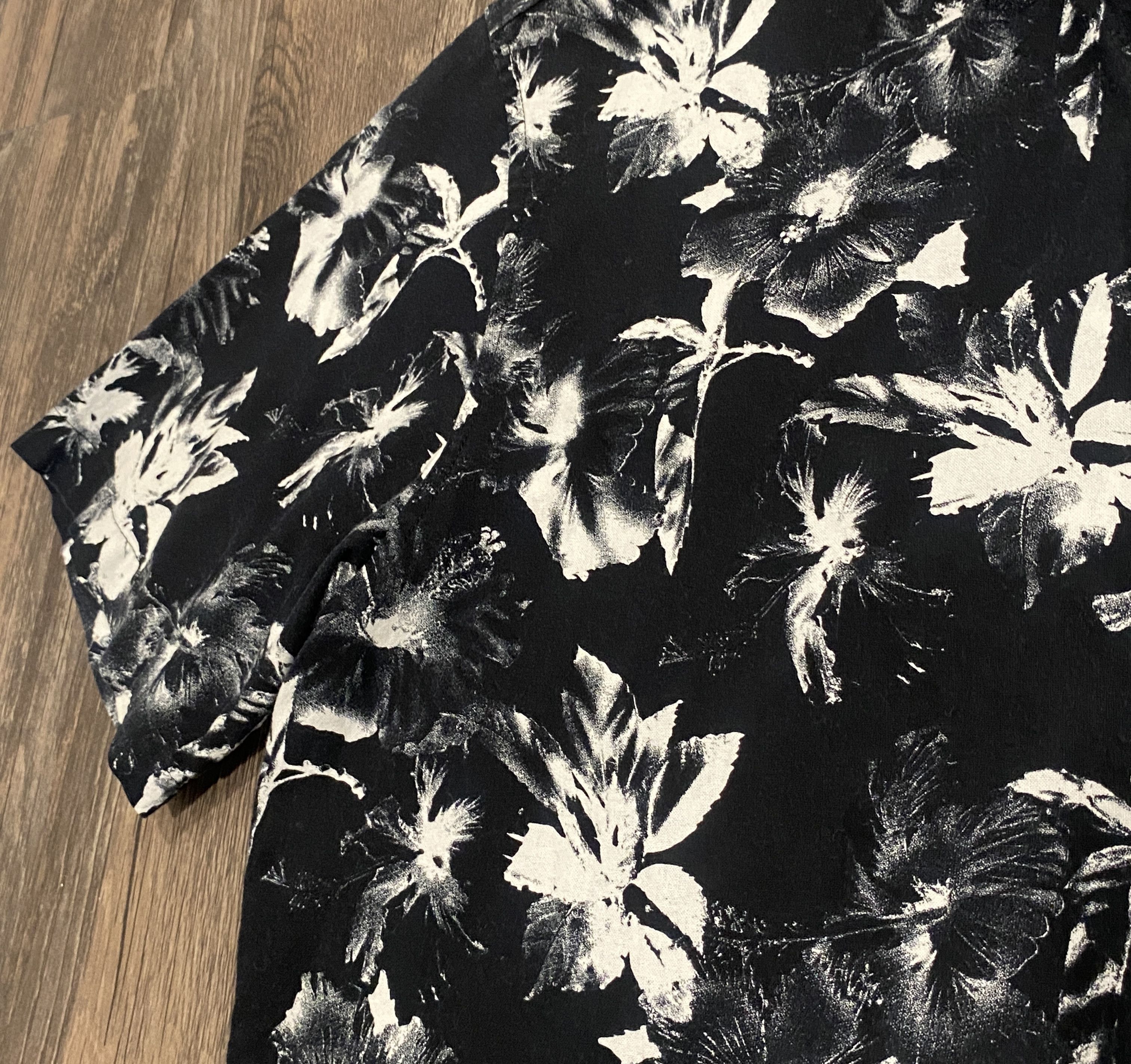 Huf HUF Black and White Floral Button Up Shirt Size US M / EU 48-50 / 2 - 2 Thumbnail
