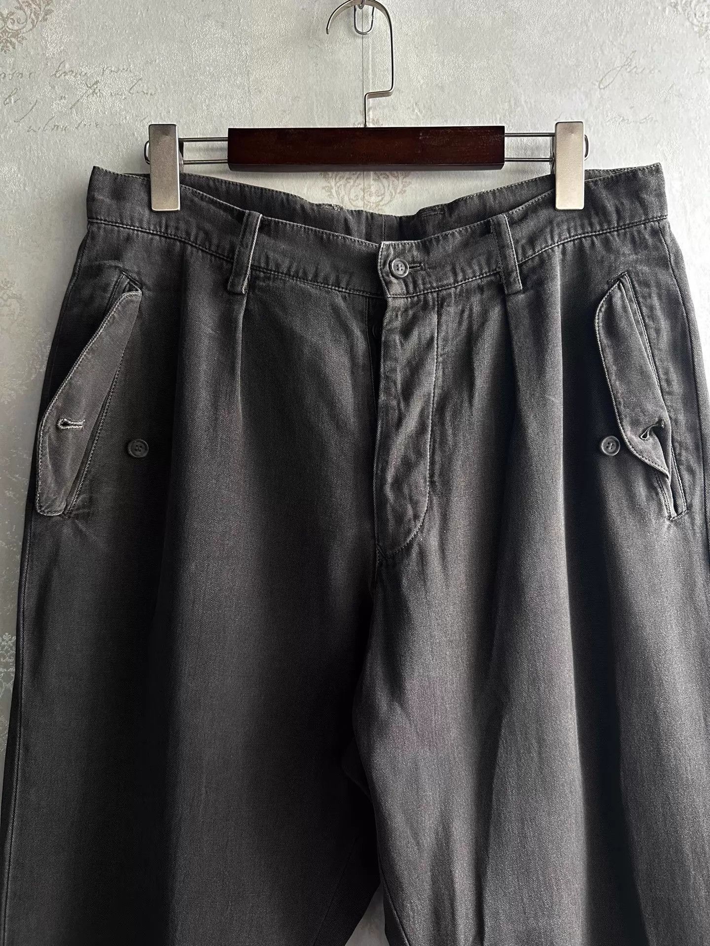 Issey Miyake Issey Miyake 00s Washed Gray Pant Drawstring Cuffs Size US 32 / EU 48 - 3 Thumbnail