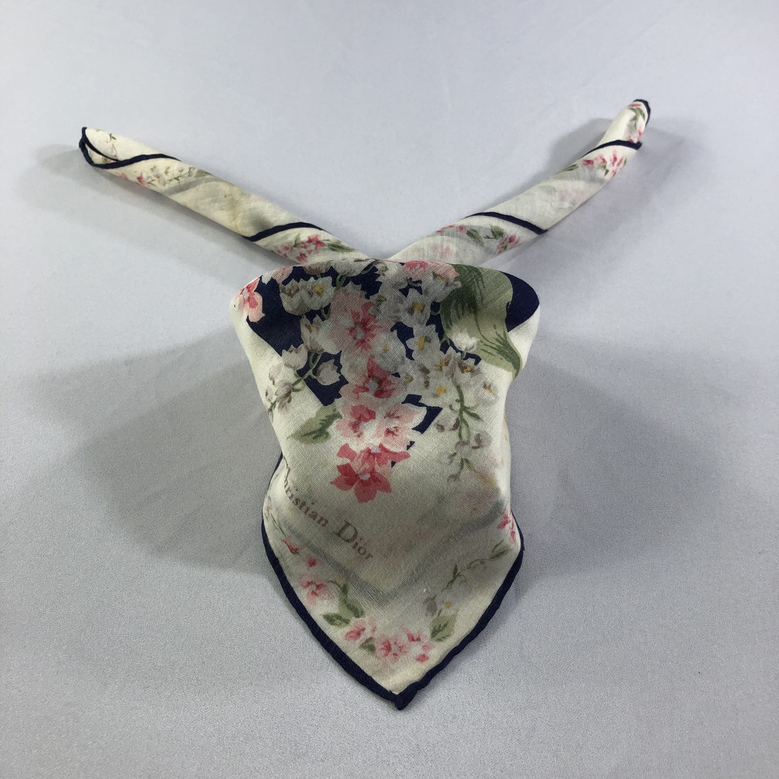 Christian Dior Monsieur Christian Dior Handkerchief Neckerchief Bandana H1792 Size ONE SIZE - 2 Thumbnail