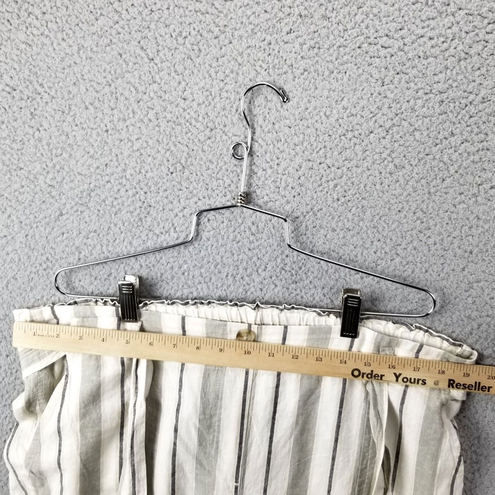 Vintage Zac & Rachel Pants Women 1X Ivory Linen Blend Striped Wide Leg Tie Waist Paperbag High Rise Casual Workwear Plus Size 38W Mens Womens Girls Boys Size 26" / US 2 / IT 38 - 4 Thumbnail