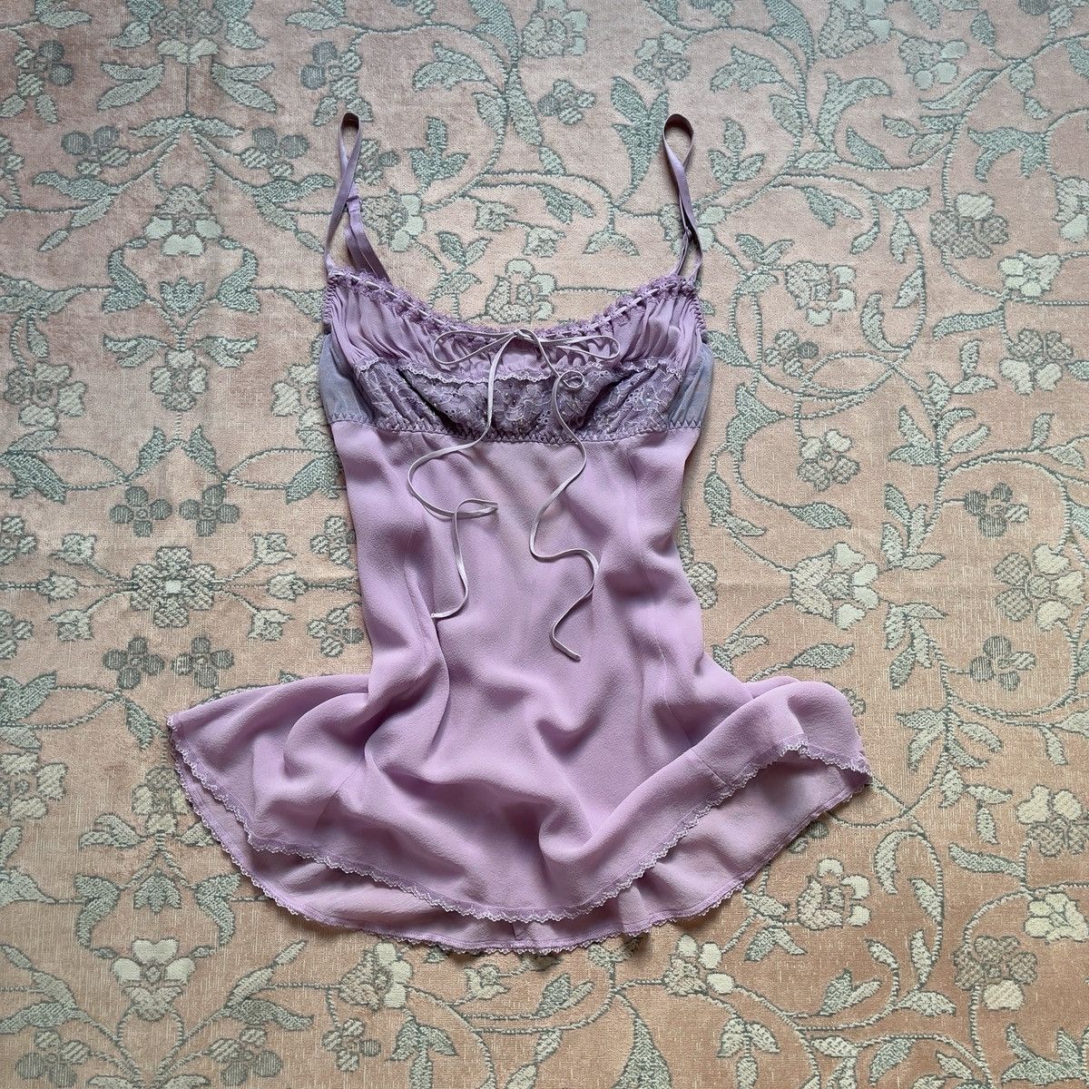 Victoria's Secret Victoria’s Secret Lavender Silk Mini Slip Dress (S) Size S / US 4 / IT 40 - 8 Thumbnail