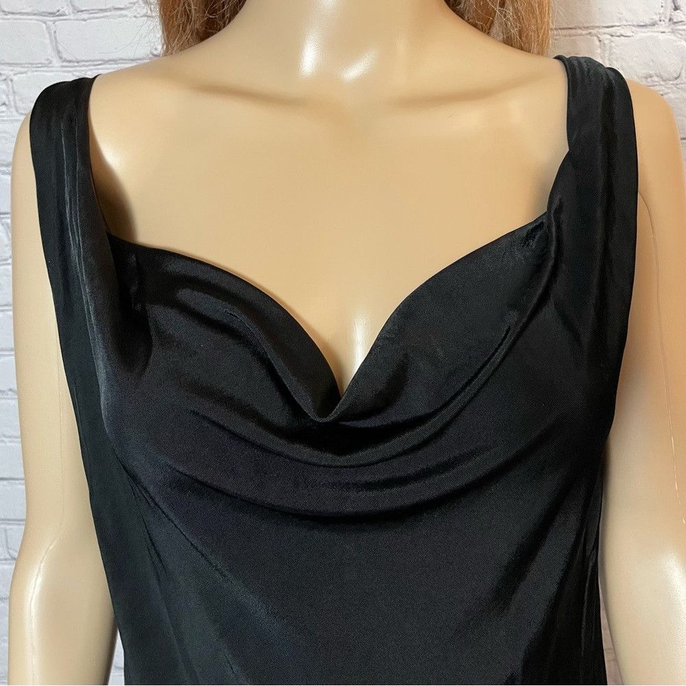 Iceberg Iceberg Black Cowl Neck Viscose Sleeveless Tank Top Made In Size L / US 10 / IT 46 - 2 Thumbnail