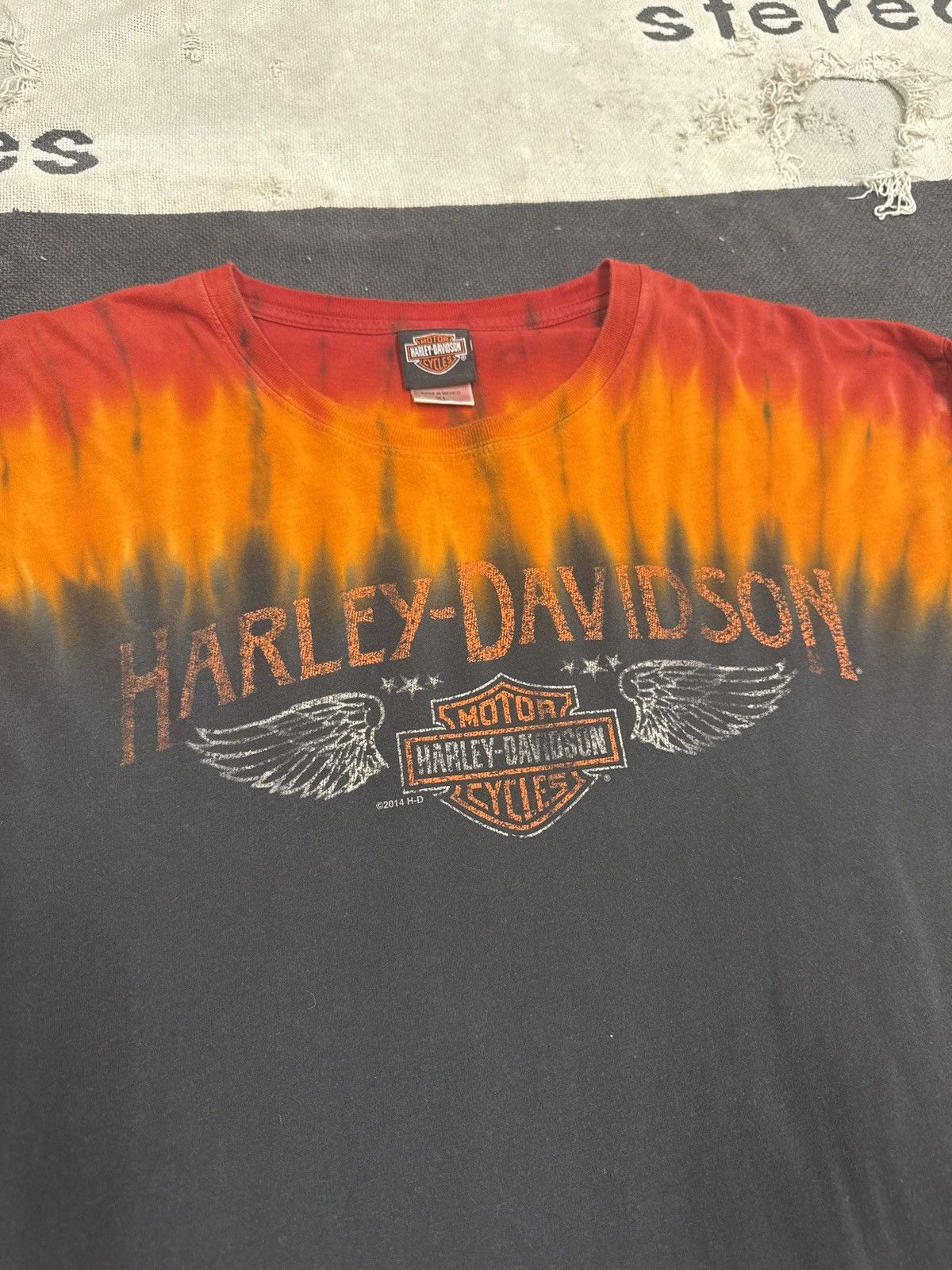 Vintage Harley Davidson Motorcycles Y2K Tie Dye Vintage T-Shirt Size US XL / EU 56 / 4 - 3 Thumbnail