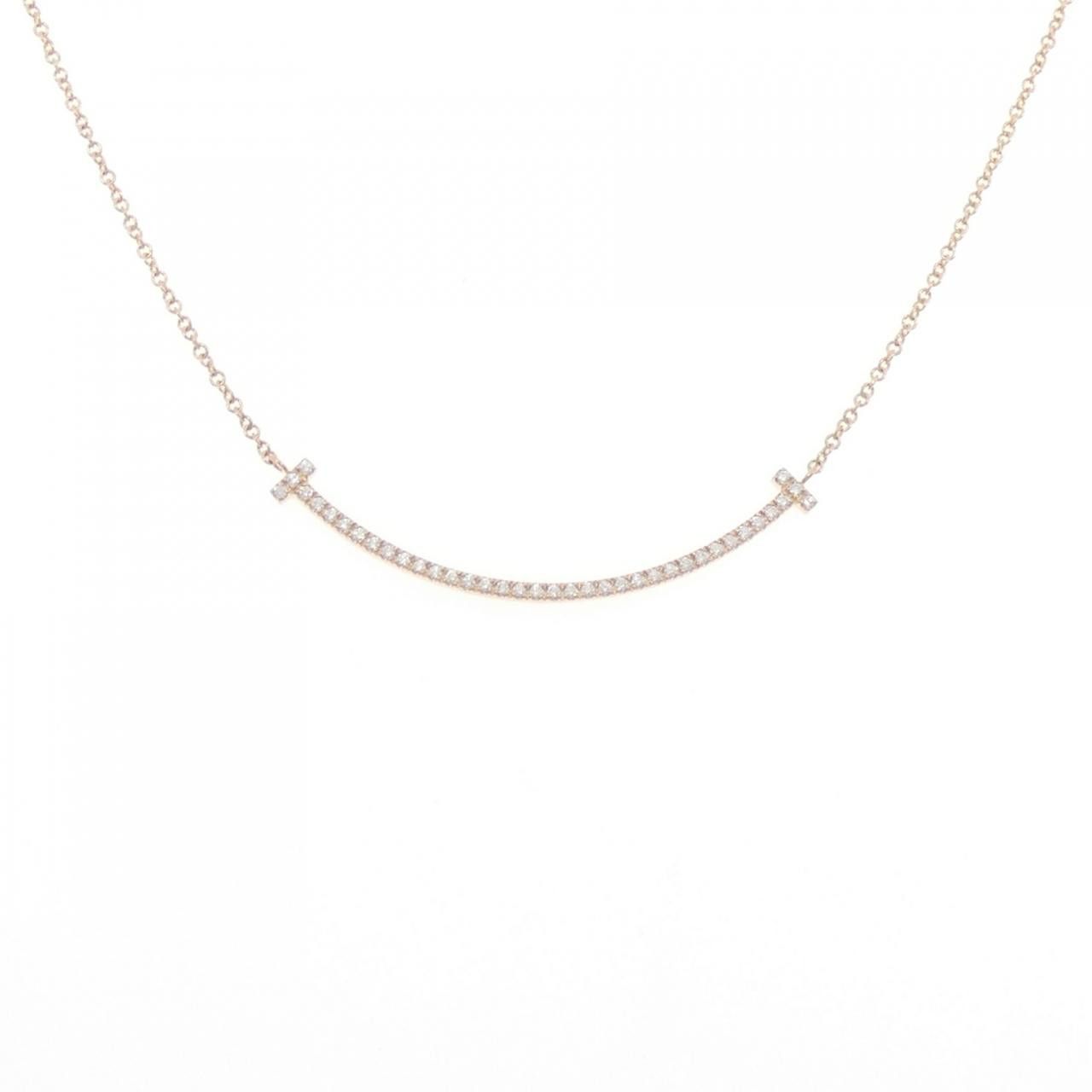 Tiffany & Co. Tiffany & Co. Tiffany T Smile 750 Pink Gold Diamond Necklace Precious Metal Necklace DUTY FREE for USA Size ONE SIZE - 1 Thumbnail