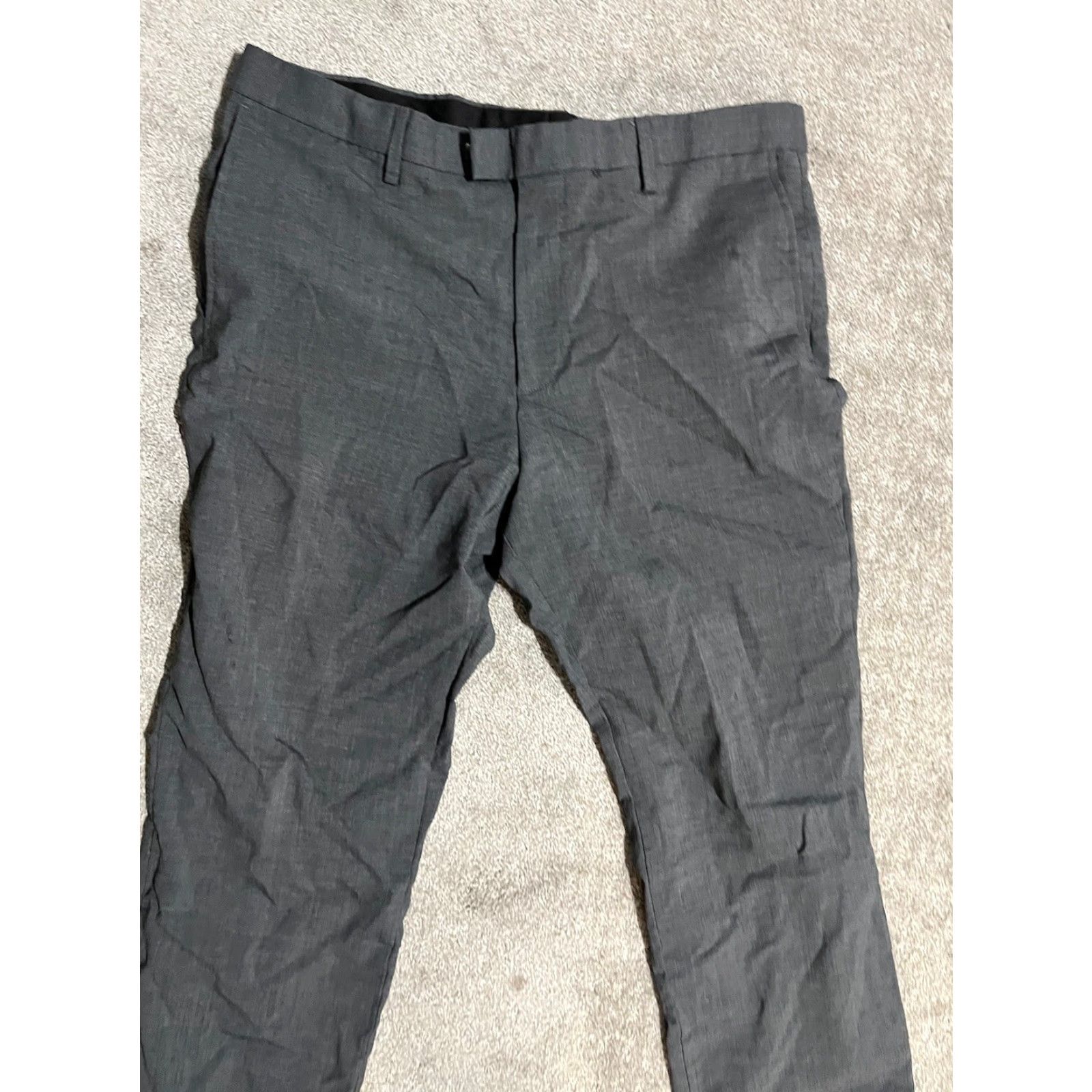 Banana Republic VINTAGE Banana Republic Slim Dress Pants Gray Wool 35x30 Men Regular 90s City Preppy Stretch Pants Mens Size US 35 - 2 Thumbnail