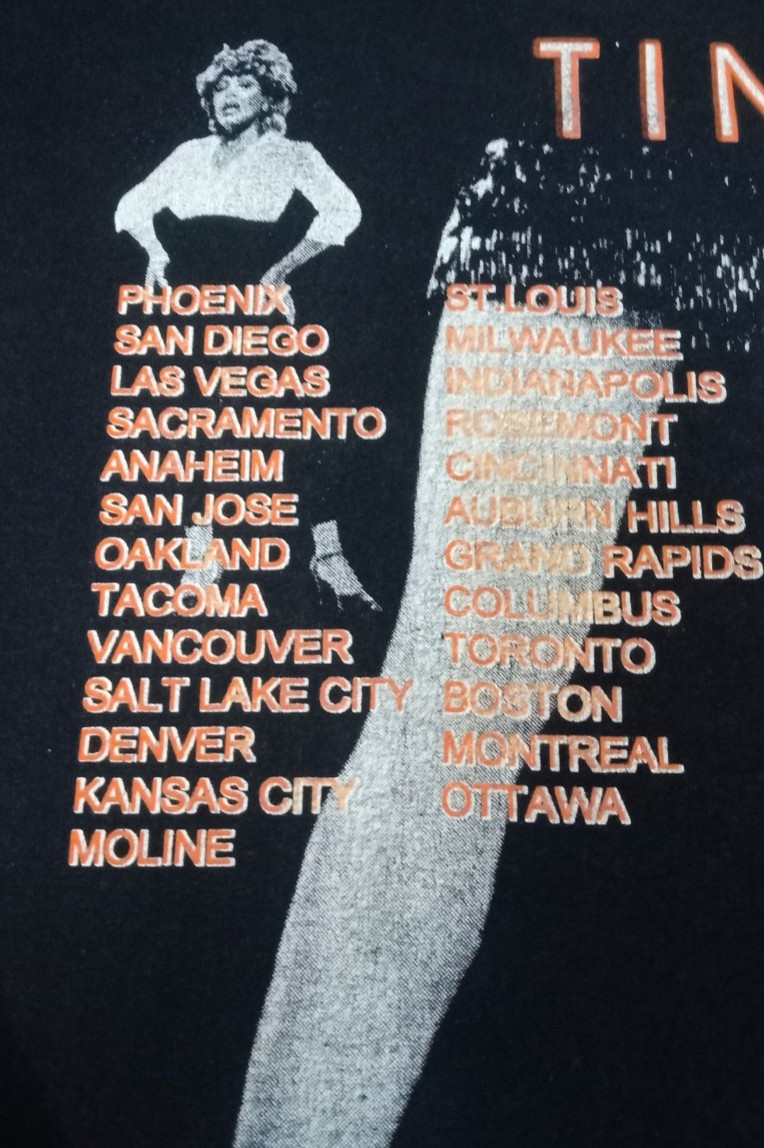 Band Tees Vintage Tina Turner Twenty Four Seven Tour T-shirt Size US XL / EU 56 / 4 - 15 Thumbnail