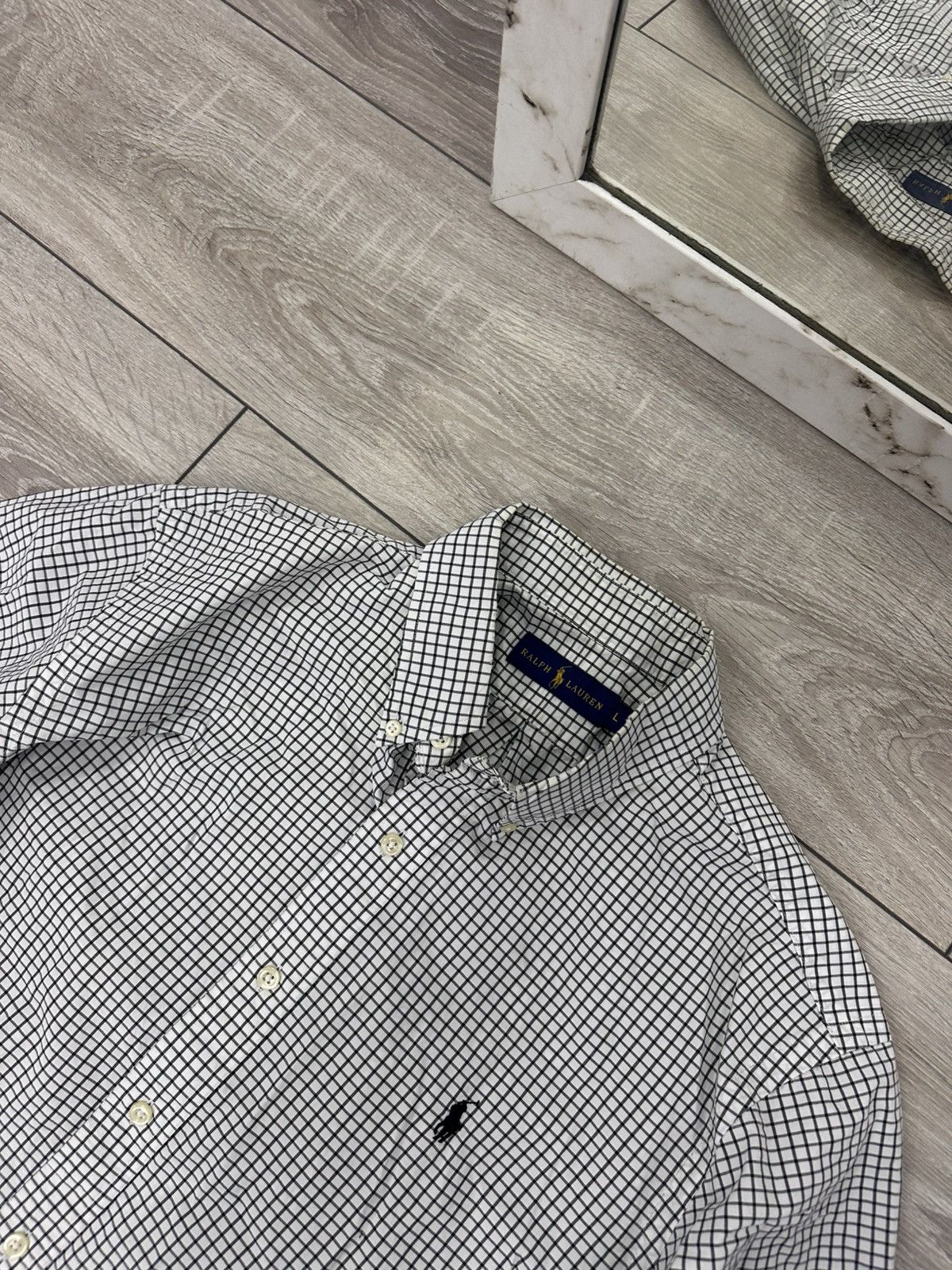 Polo Ralph Lauren Polo Ralph Lauren Vintage White Stripped Shirt Size US L / EU 52-54 / 3 - 4 Thumbnail