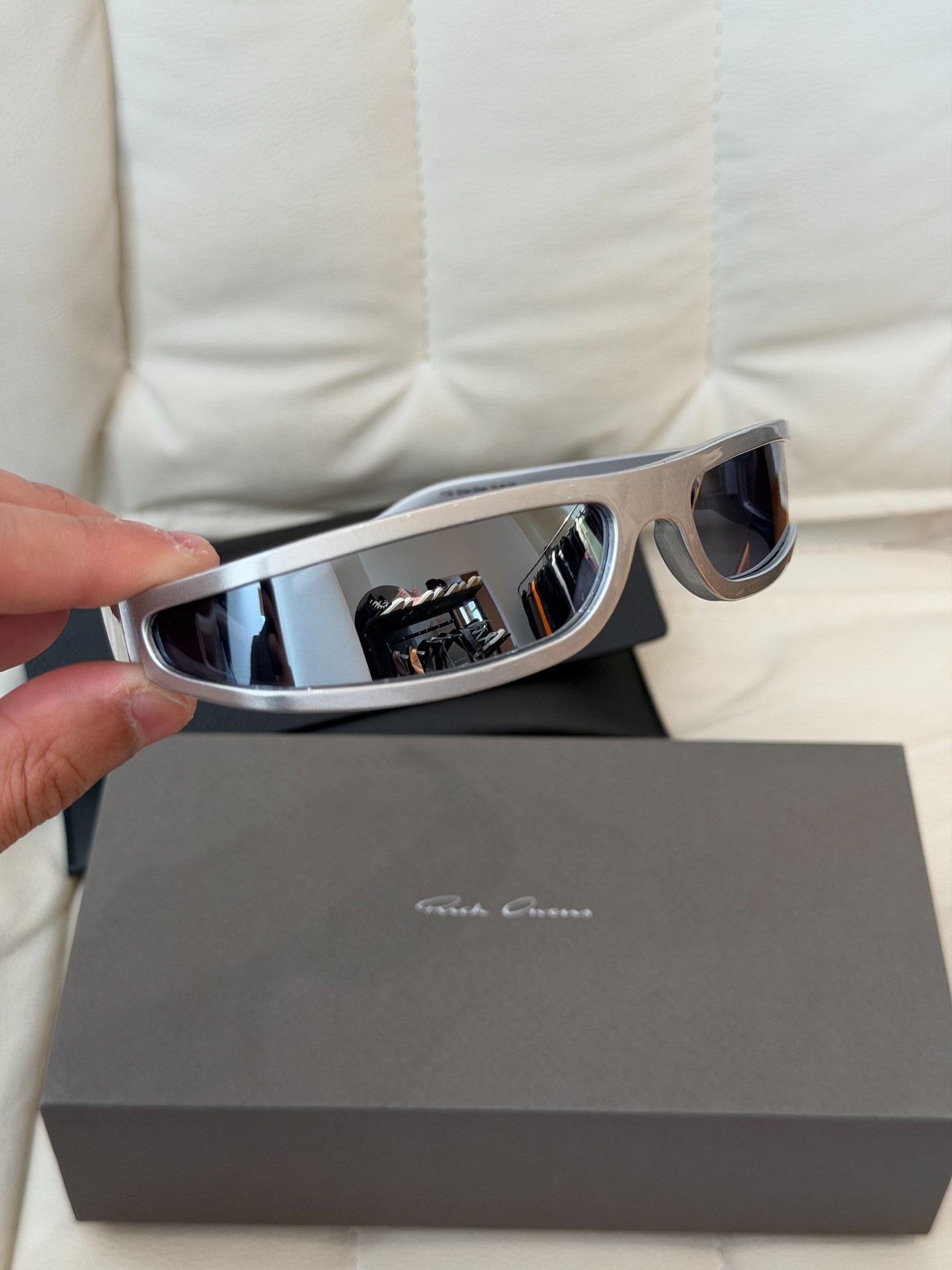 Rick Owens Rick Owens Reflective Runway Sunglasses Size ONE SIZE - 1 Thumbnail