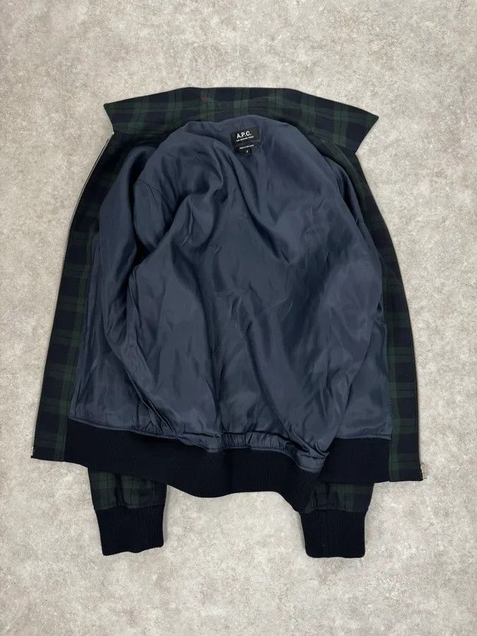 A.P.C. A.P.C College Tartan Navy & Green Jacket Size US S / EU 44-46 / 1 - 7 Thumbnail