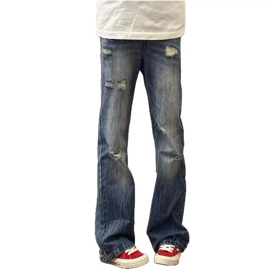 Japanese Brand Retro loose dirty dyed ripped jeans Size US 30 / EU 46 - 5 Thumbnail