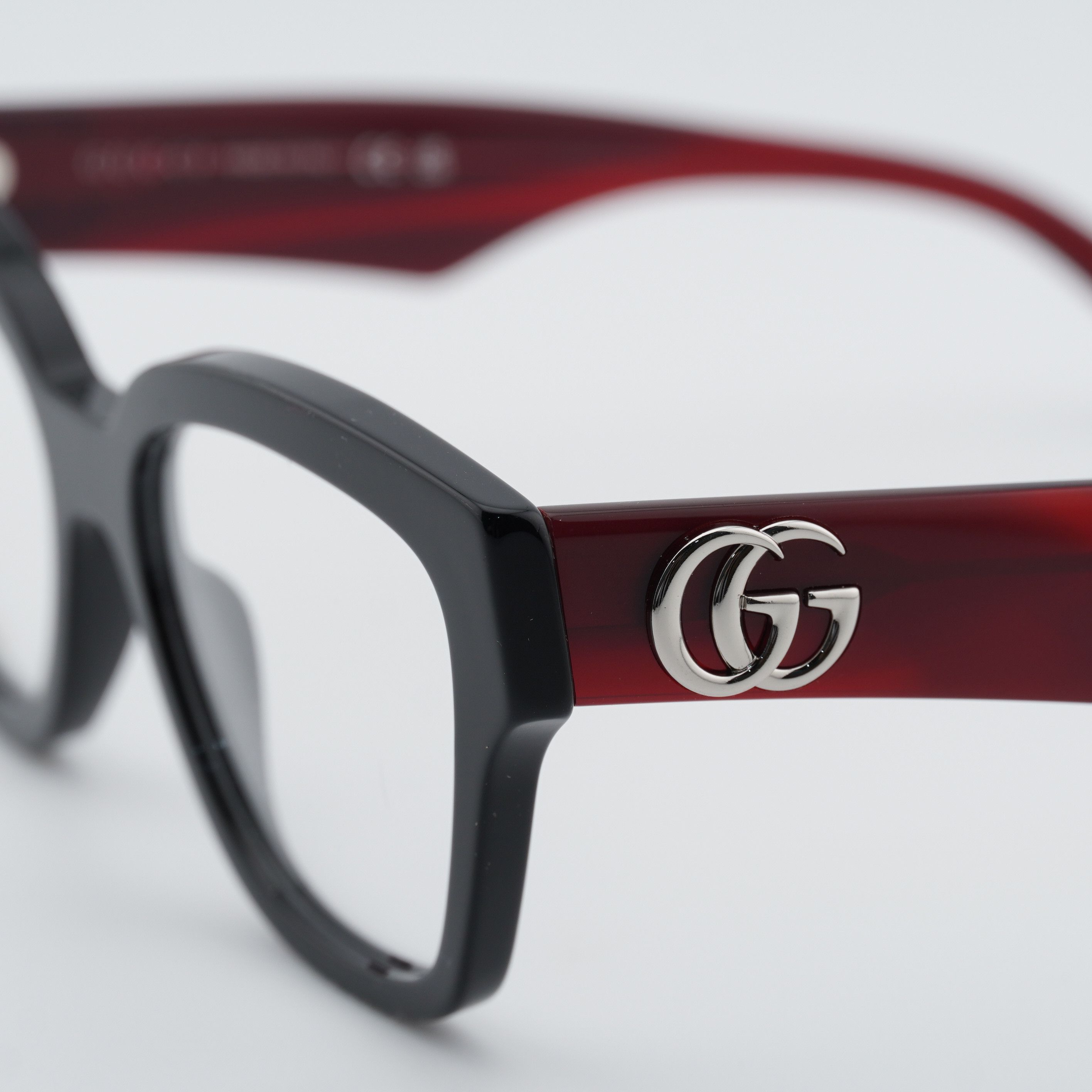 Gucci Gucci GG1424O 013 Eyeglasses Black / Red 54mm Cat Eye Frame Size ONE SIZE - 8 Thumbnail