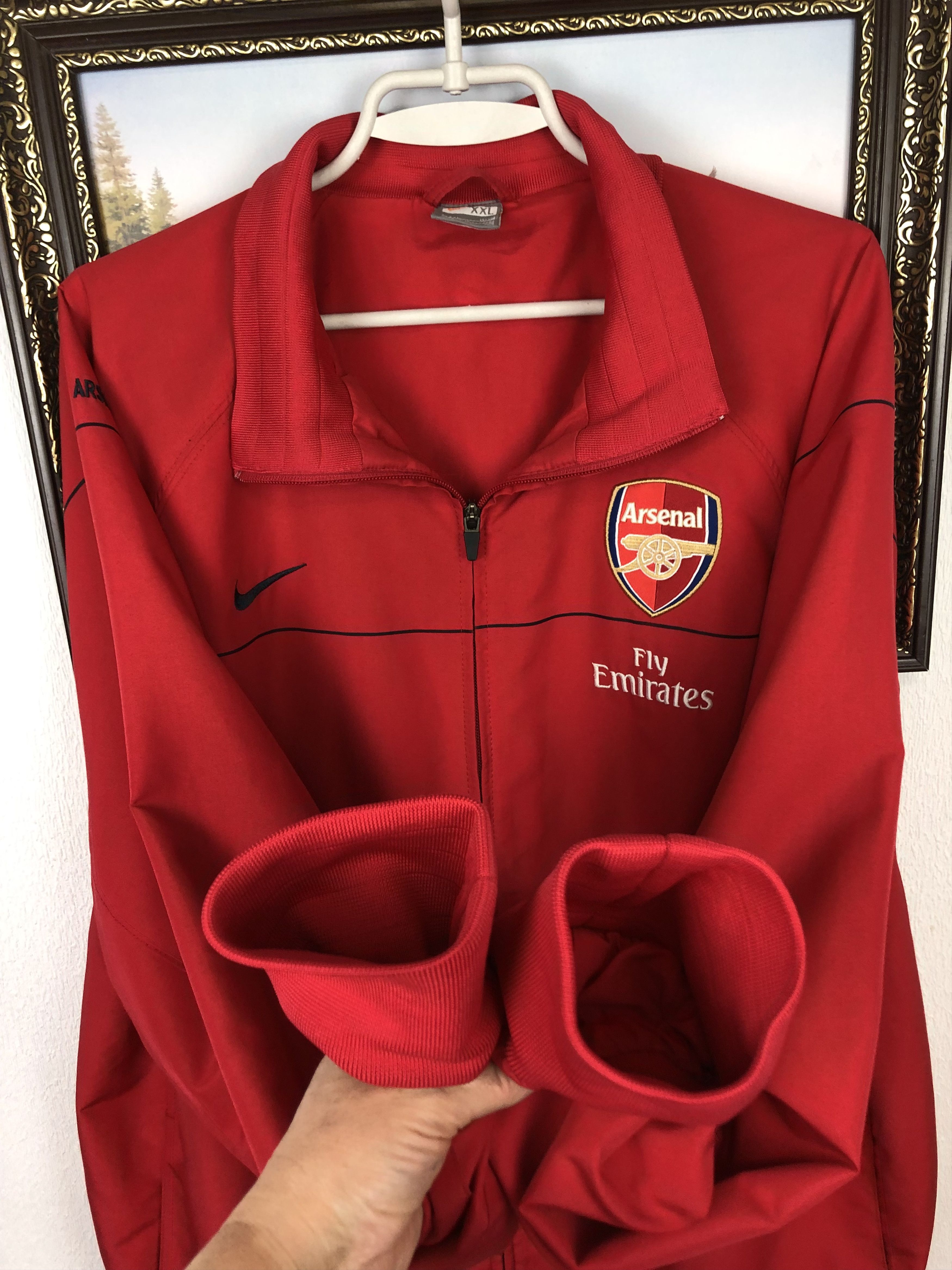 Nike Vintage Nike Arsenal Football Jacket Soccer Track Gunners Size US XXL / EU 58 / 5 - 5 Thumbnail