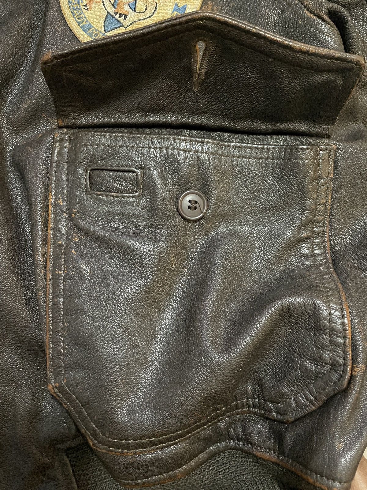 Cockpit USA US Navy Pilot G-1 Leather Flight Jacket The Cockpit Sz L Size US L / EU 52-54 / 3 - 6 Thumbnail