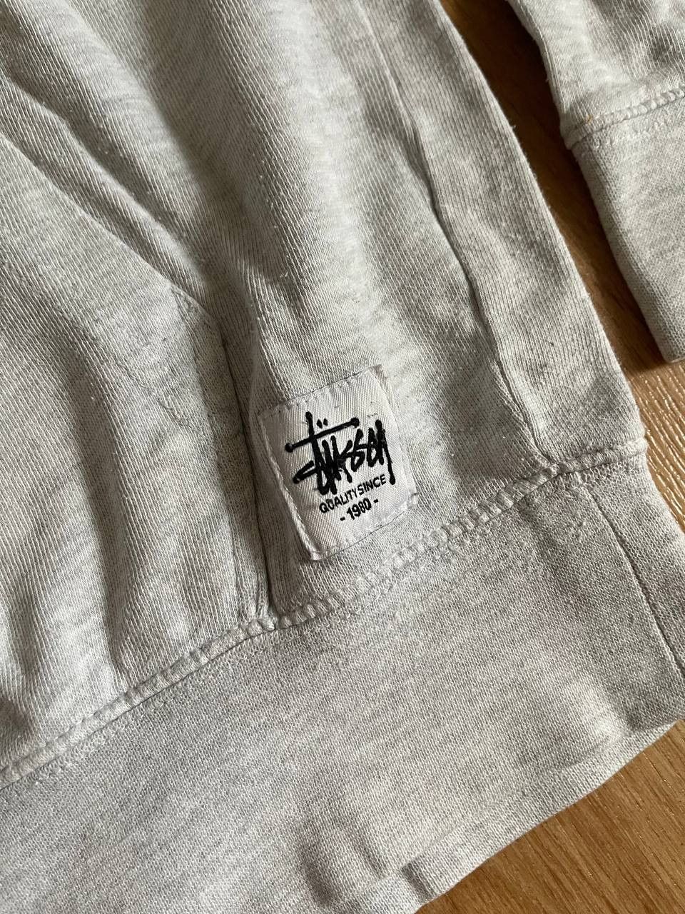 Stussy × Vintage Grey STUSSY Zip-Up Hoodie Sz S Size US S / EU 44-46 / 1 - 5 Thumbnail