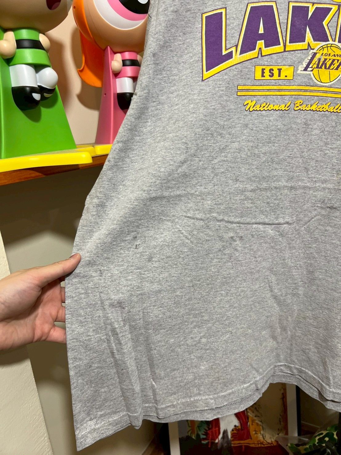 NBA × Vintage Vintage 90's Los Angeles Lakers NBA shirt bnz02 Size US XXL / EU 58 / 5 - 6 Thumbnail