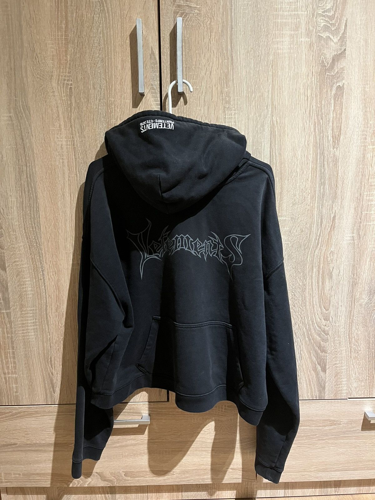 image of Vetements Reversible Hoodie in Black, Men's (Size Small)