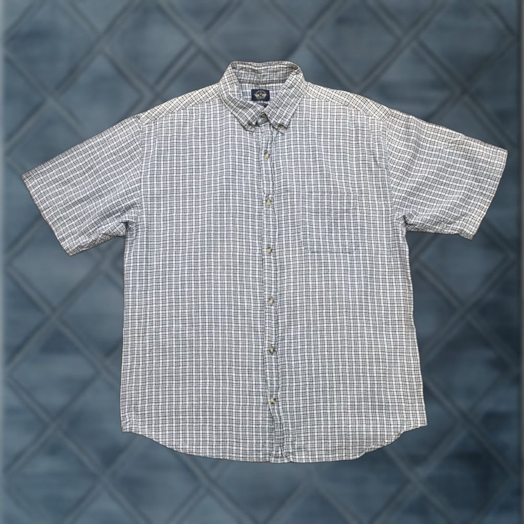 Dockers DOCKERS Shirt Mens XL Blue Check Short Sleeve Button-Up Casual Size US XL / EU 56 / 4 - 1 Thumbnail