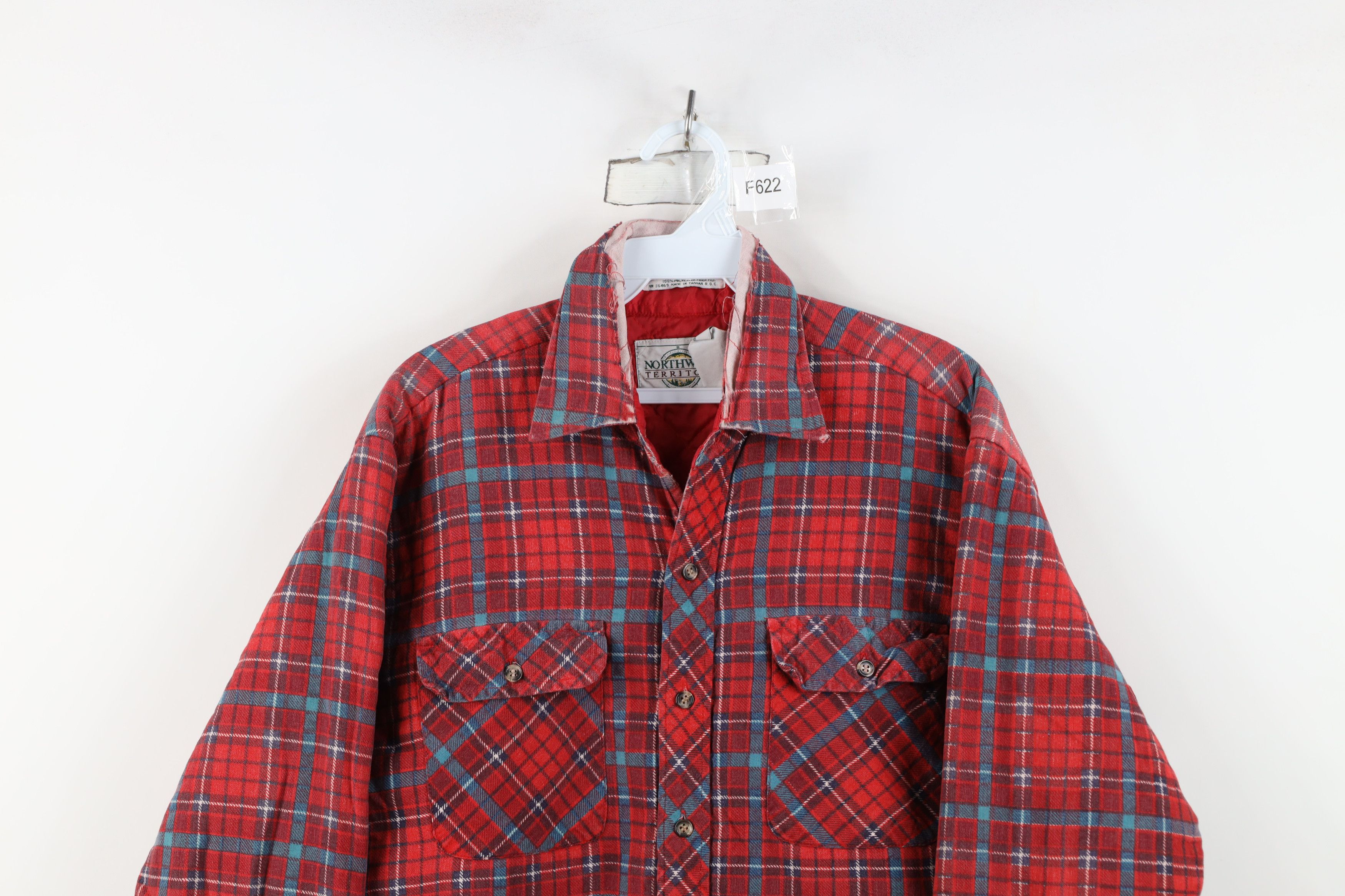 Vintage Vintage 90s Streetwear Flannel Button Shirt Jacket Jac Shirt Size US M / EU 48-50 / 2 - 2 Thumbnail
