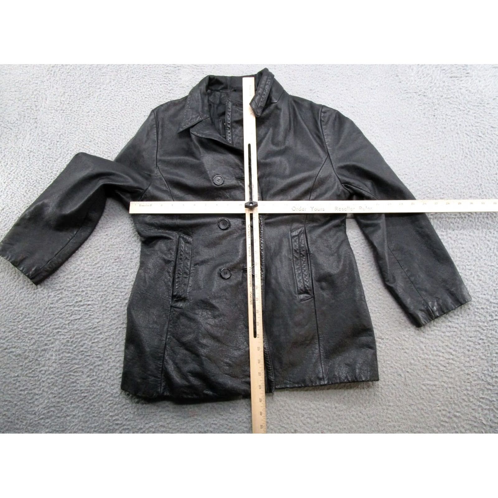 Wilson VINTAGE Wilson Women's Black Leather Jacket Motorcycle Size L Used Read Size L / US 10 / IT 46 - 5 Thumbnail