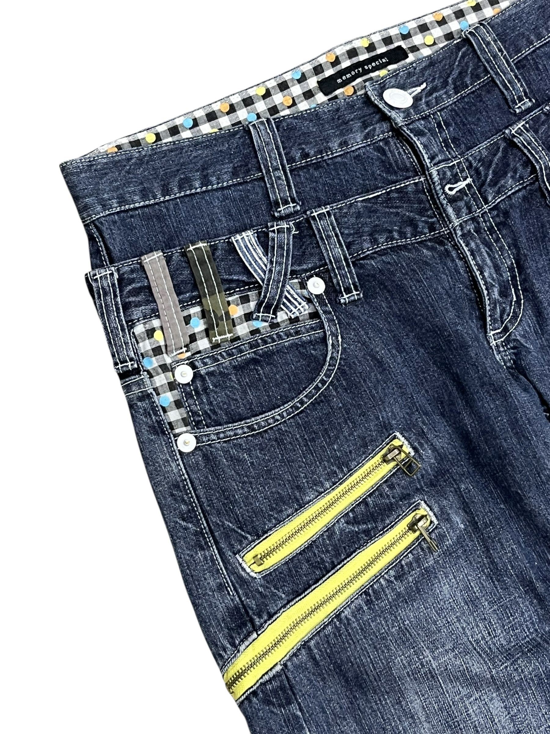 Chronicles Of Never "NEVER TRUST WOMAN" Bondage Zip Grunge Double Waist Denim Size US 32 / EU 48 - 8 Thumbnail