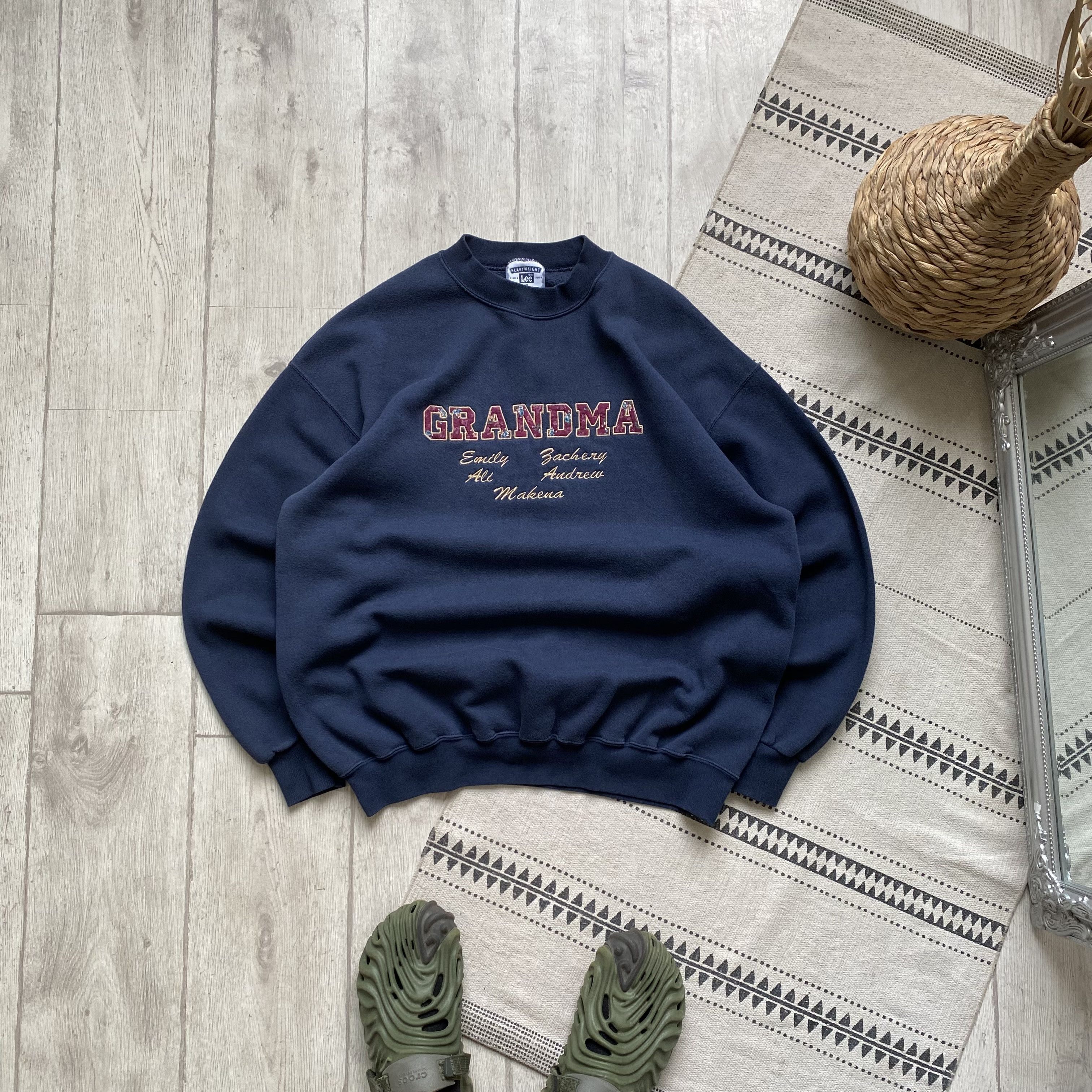 Lee 🌺 Vintage 90s Lee sweatshirt Grandma logo Size US XL / EU 56 / 4 - 1 Thumbnail