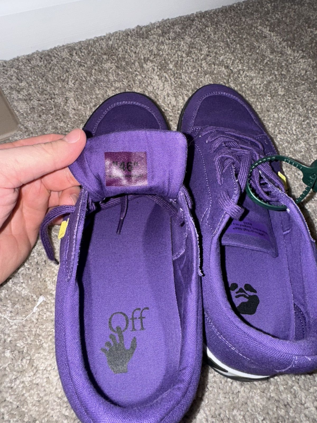 Off-White Off White Purple Vulcanized Low Size US 12 / EU 45 - 7 Thumbnail