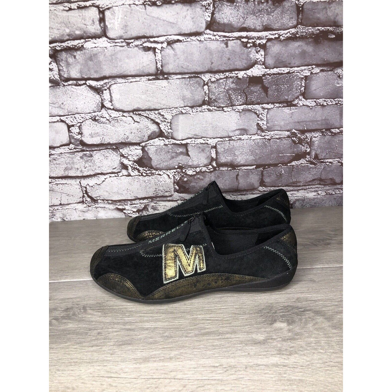 Merrell Merrell Arabesque Black Gold Mesh Front Zip Athletic Shoes W Size US 7 / IT 37 - 8 Thumbnail