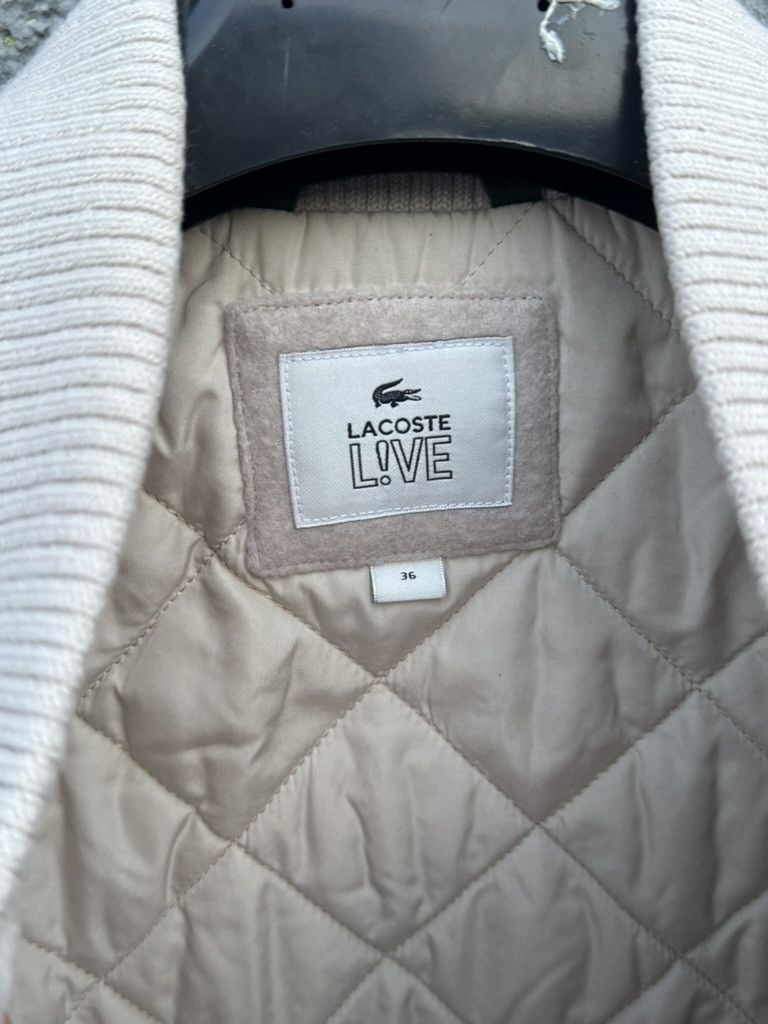 Lacoste Wool Lacoste Live Beige Jaket Big Logo Size XS / US 0-2 / IT 36-38 - 11 Thumbnail