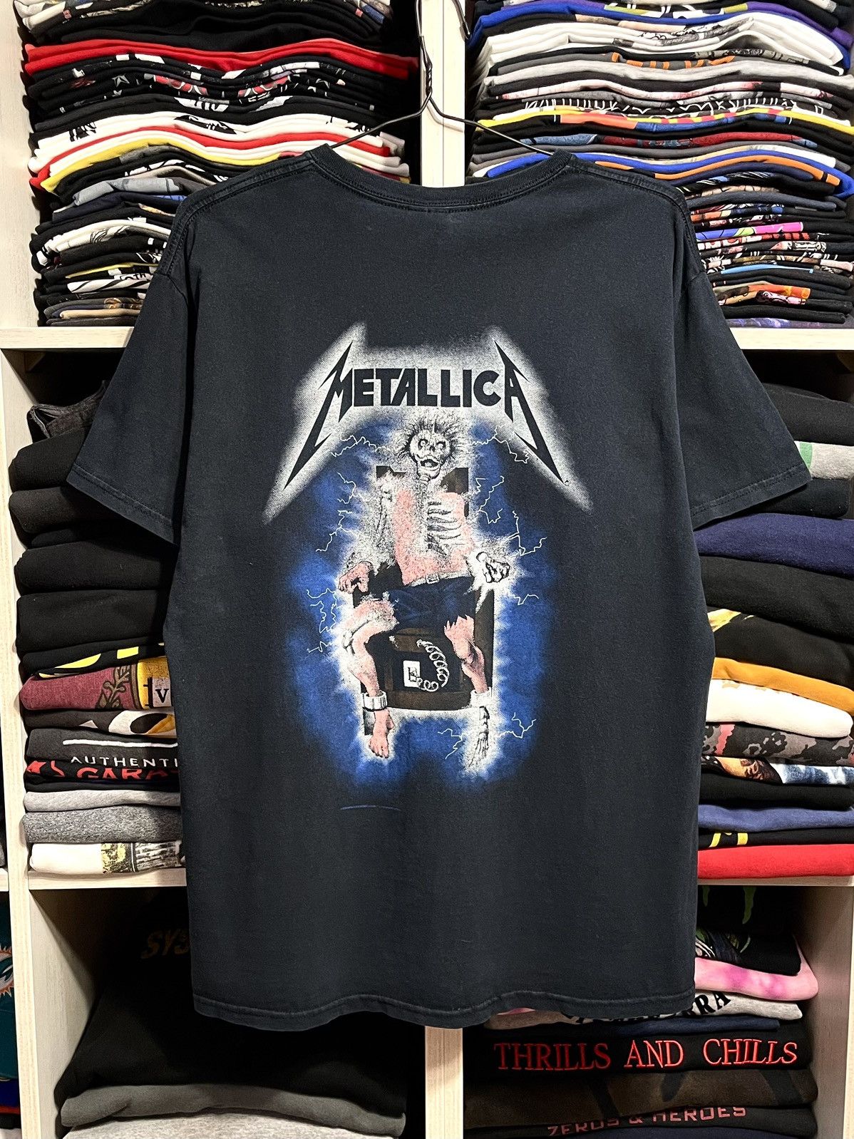 Band Tees Vintage 00s Metallica Ride The Lightning Rock Band T-Shirt Size US L / EU 52-54 / 3 - 11 Thumbnail