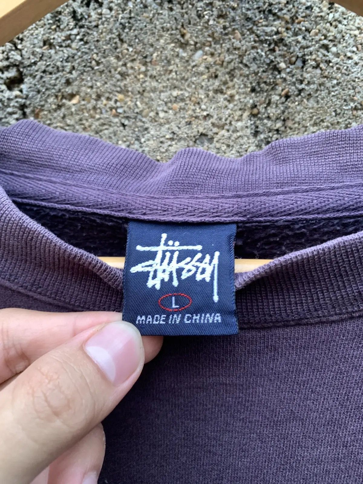 Stussy Vintage 90 Stüssy Big Logo Faded Purple Sweatshirt Thrashed Size US L / EU 52-54 / 3 - 8 Thumbnail