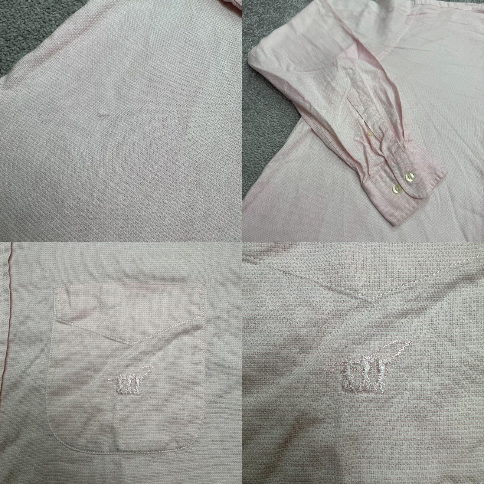 Pinko VINTAGE Henry Shirt Button-Down XL Pink Oxford Long Sleeve Mens 90s Classic Work Size US XL / EU 56 / 4 - 8 Thumbnail