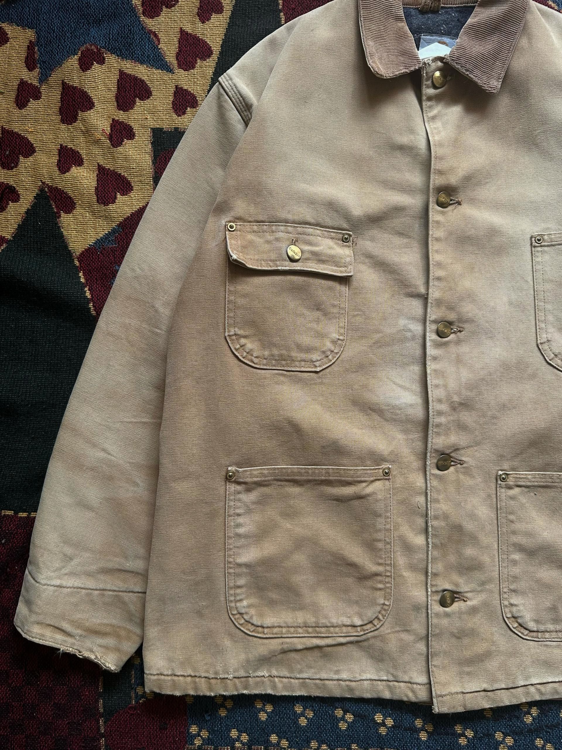 Carhartt × Vintage Vintage OG Carhartt Chore Coat Jacket Size US L / EU 52-54 / 3 - 6 Thumbnail