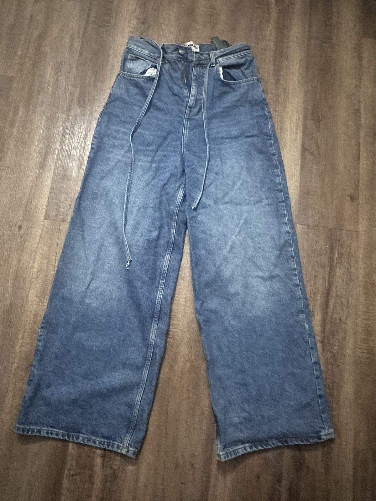 image of Zara Rhuigi Baggy Jeans in Blue, Men's (Size 31)