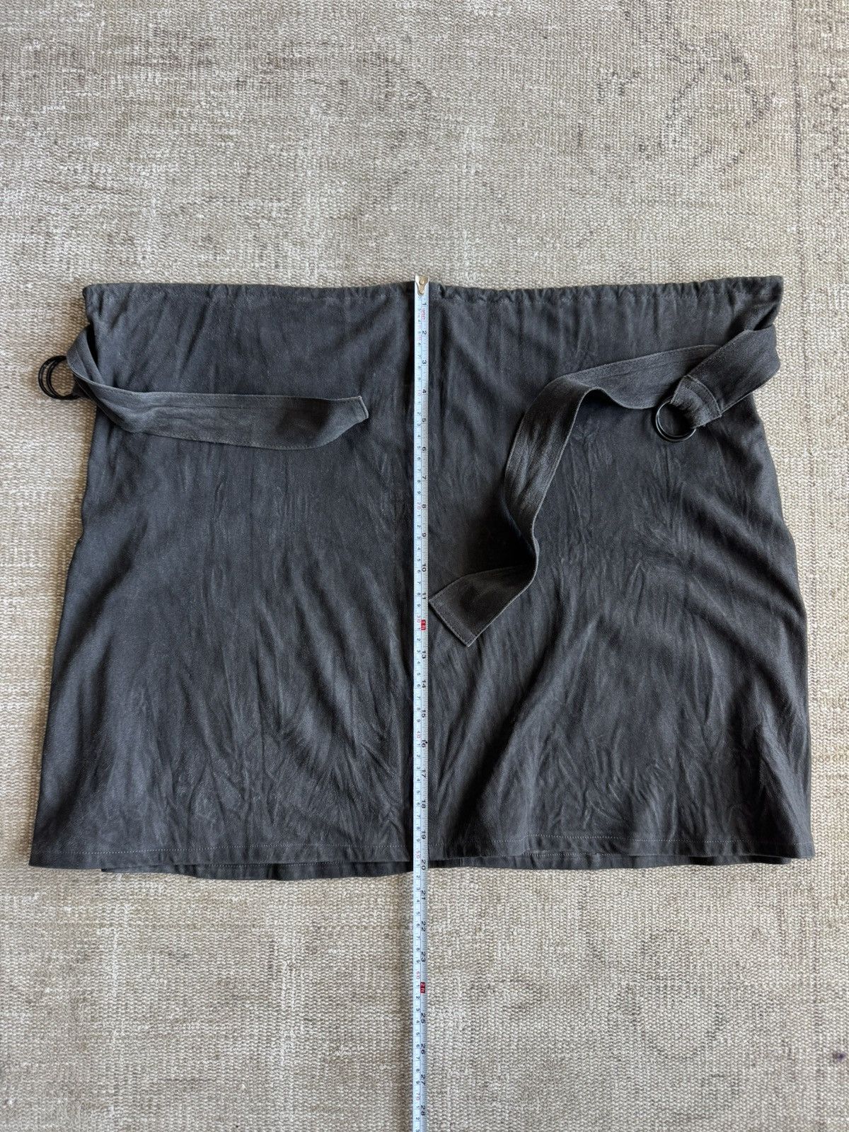 Ann Demeulemeester Vintage Ann Demeulemeester leather paper bag belted skirt 38 Size 27" / US 4 / IT 40 - 9 Thumbnail