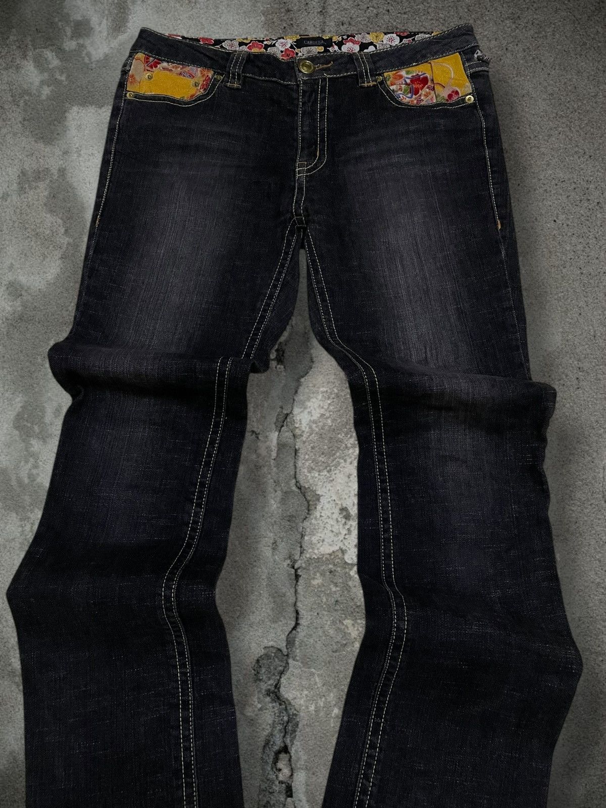 Japanese Brand Vintage 1990s Japan Designer Carouge Small Flared Denim Size US 32 / EU 48 - 4 Thumbnail
