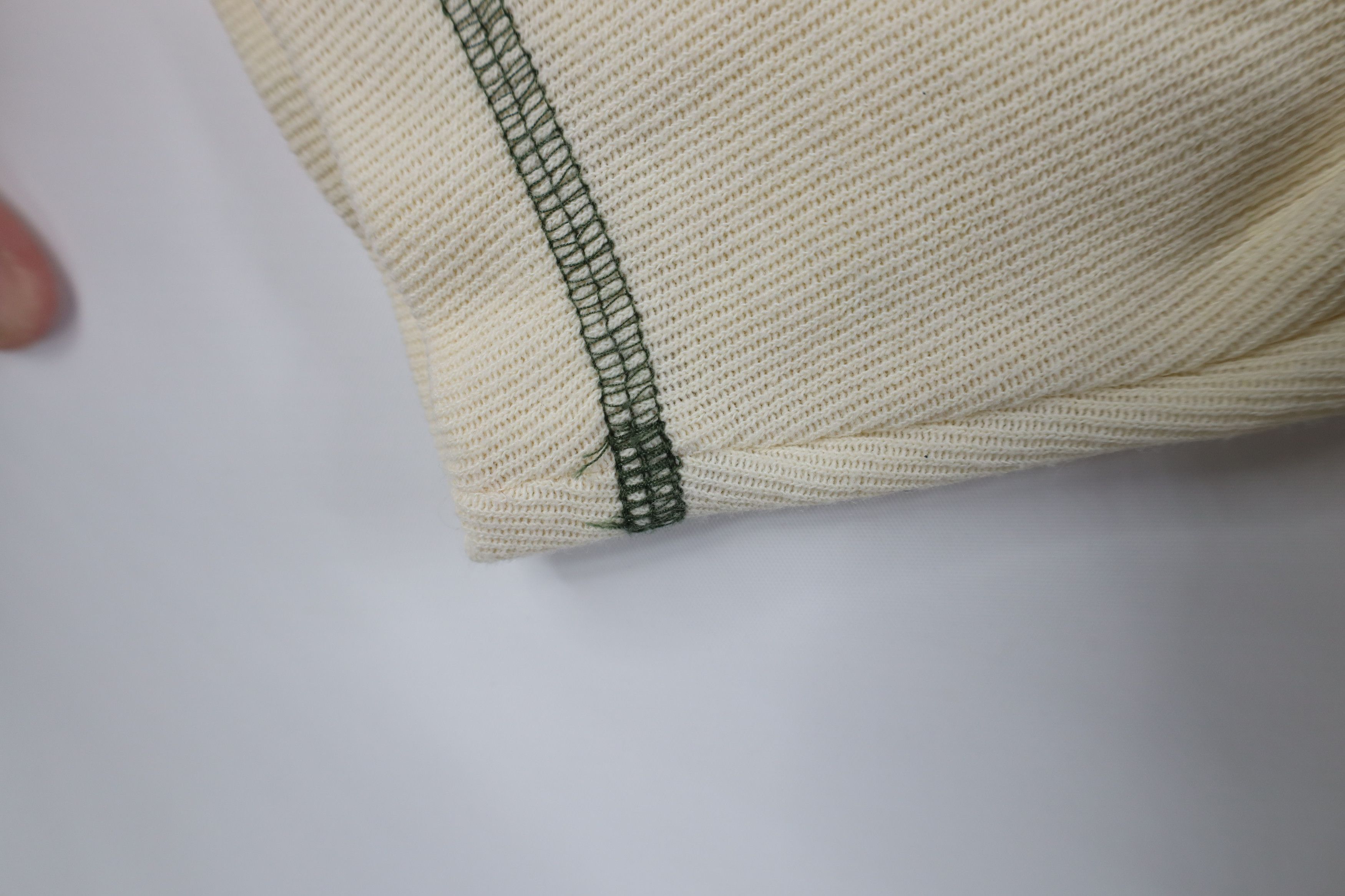 Vintage Vintage 90s Streetwear Thermal Waffle Knit T-Shirt Cream Size US XXL / EU 58 / 5 - 5 Thumbnail