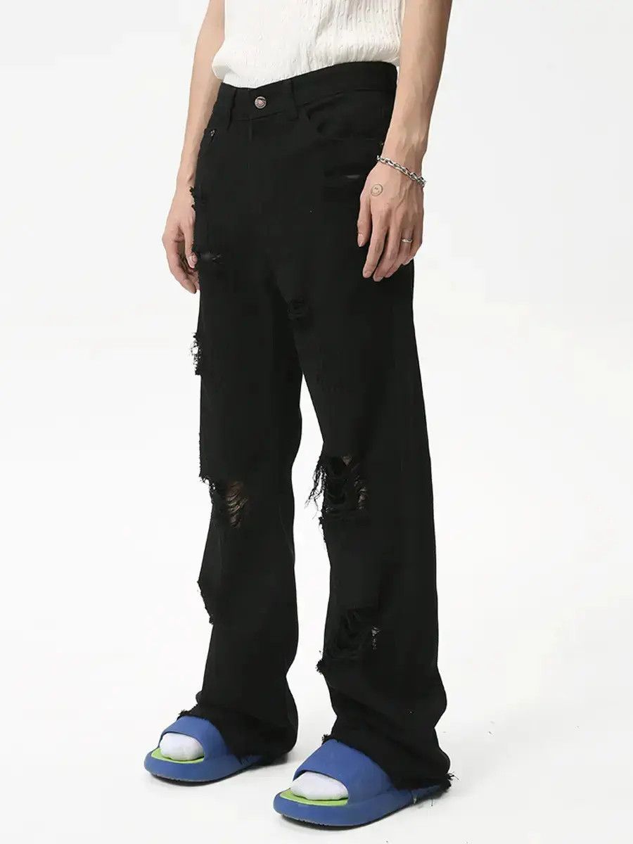 Japanese Brand Retro loose casual micro flared jeans Size US 32 / EU 48 - 6 Thumbnail