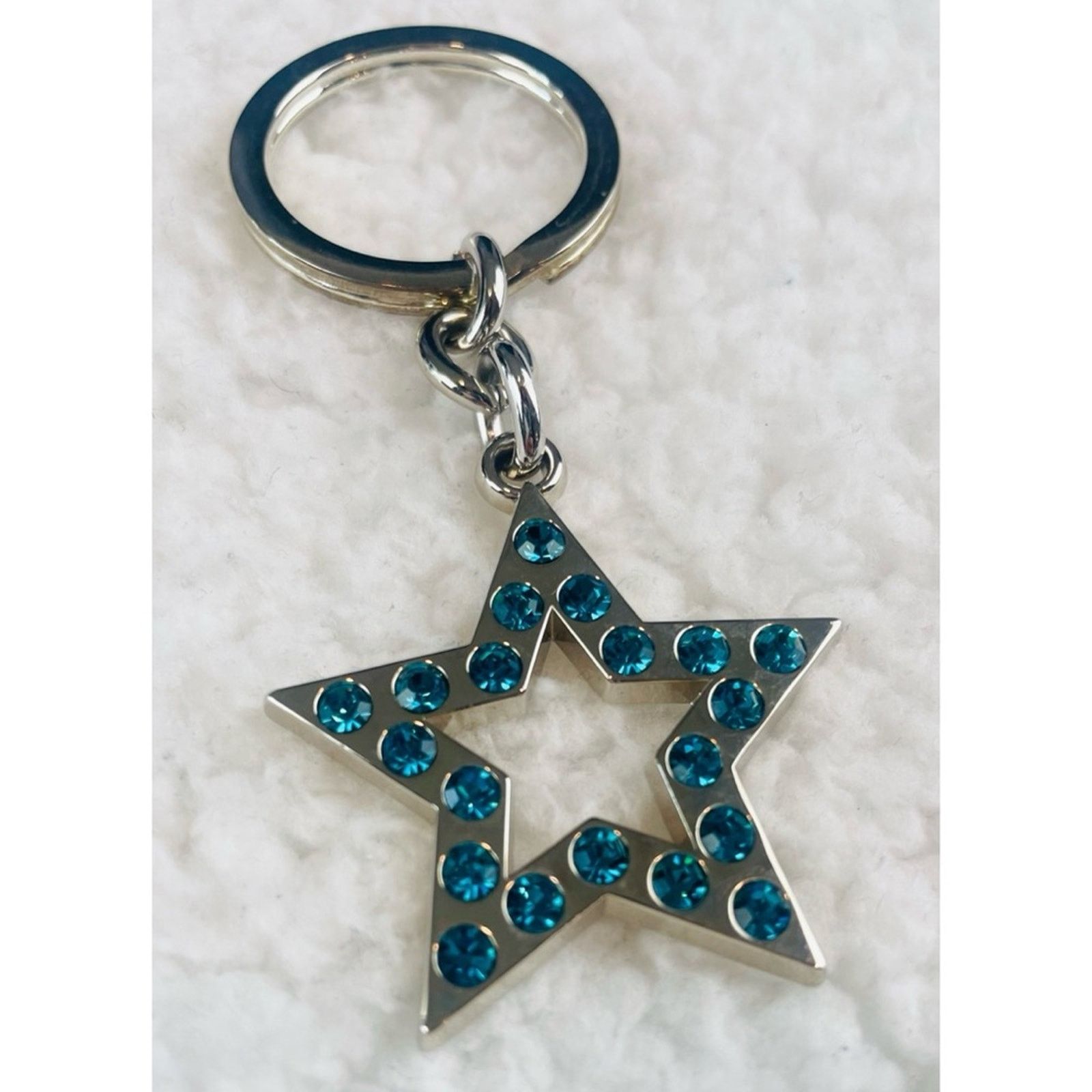 Coach (VTG) COACH • Silver/Blue Pave Crystal Star Keychain Size ONE SIZE - 3 Thumbnail