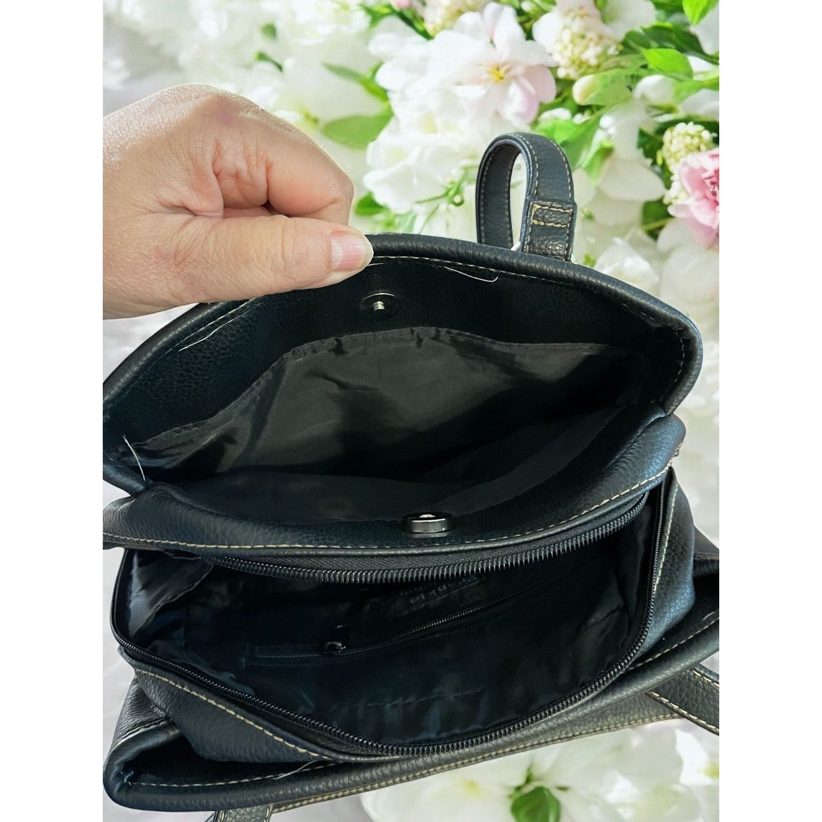 Unknown London Frankie & Johnnie Black Leather Purse Shoulder Bag Wallet Size ONE SIZE - 6 Thumbnail