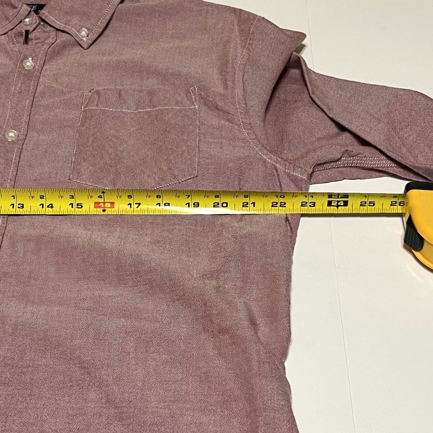 Vintage BKE Mens Button-Down Standard Fit Long Sleeve Shirt XL Red / Pink Size US XL / EU 56 / 4 - 5 Thumbnail