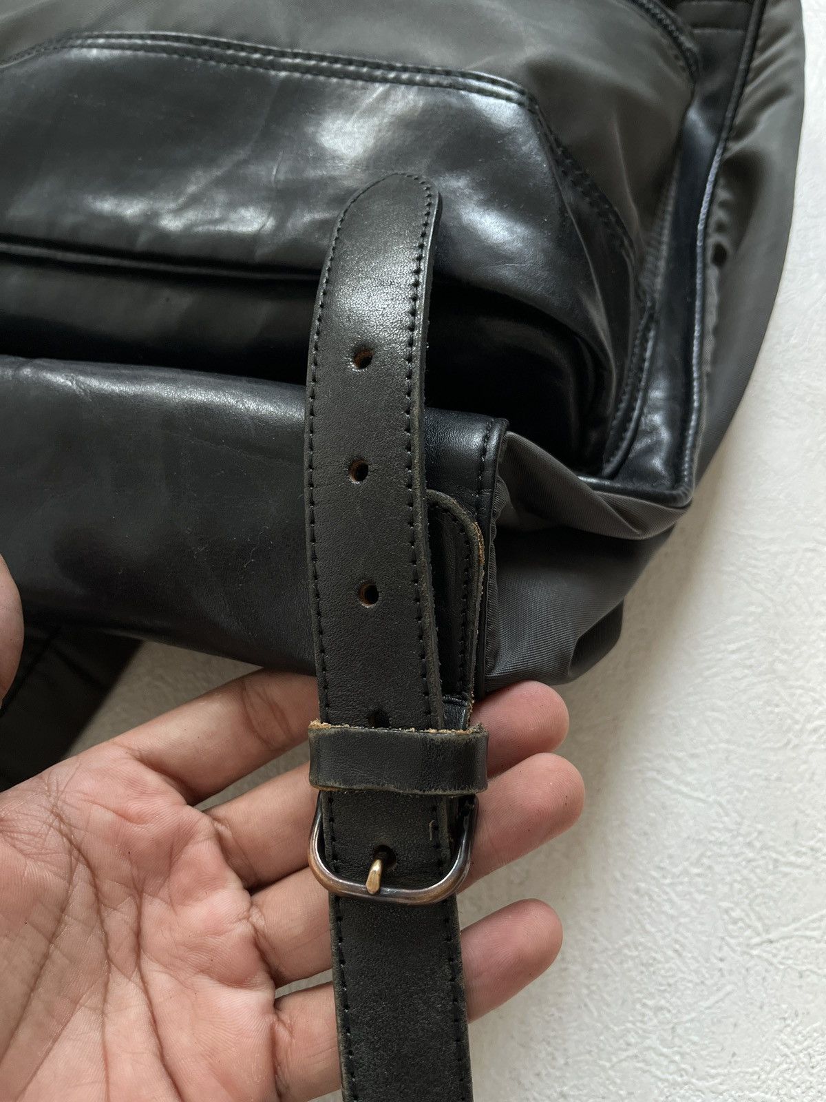 Yohji Yamamoto Yohji Yamoto Y’Saccs Nylon Leather Backpack Size ONE SIZE - 15 Thumbnail