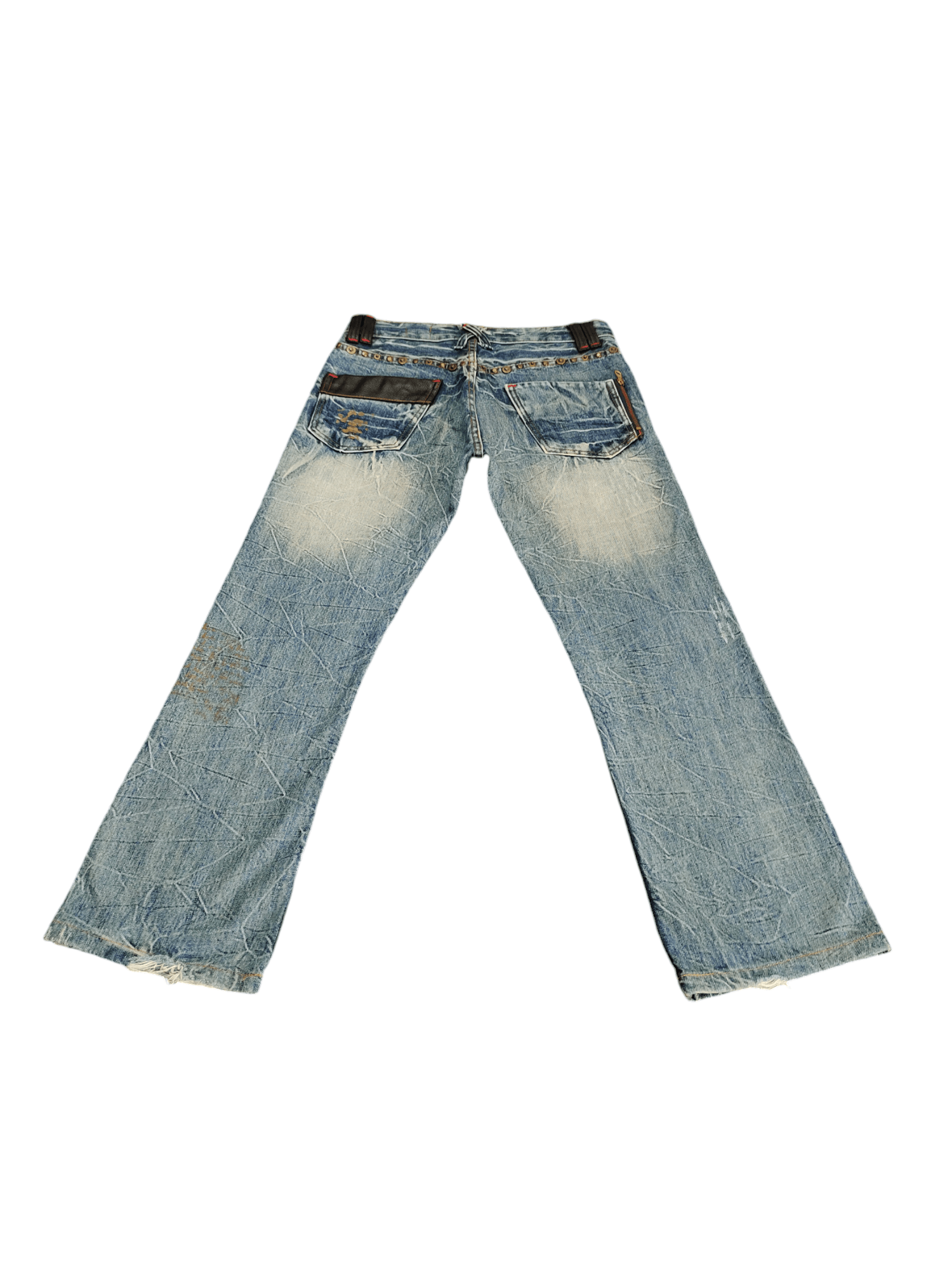 Hysteric Glamour Flare Jeans Legend Of Glamour Studded Distress Denim Bootcut Size US 30 / EU 46 - 16 Thumbnail