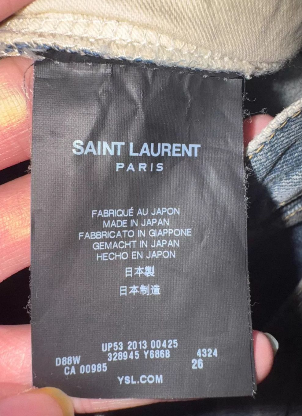 Saint Laurent Paris saint laurent slp13fw distressed blue jeans Size US 26 / EU 42 - 9 Thumbnail