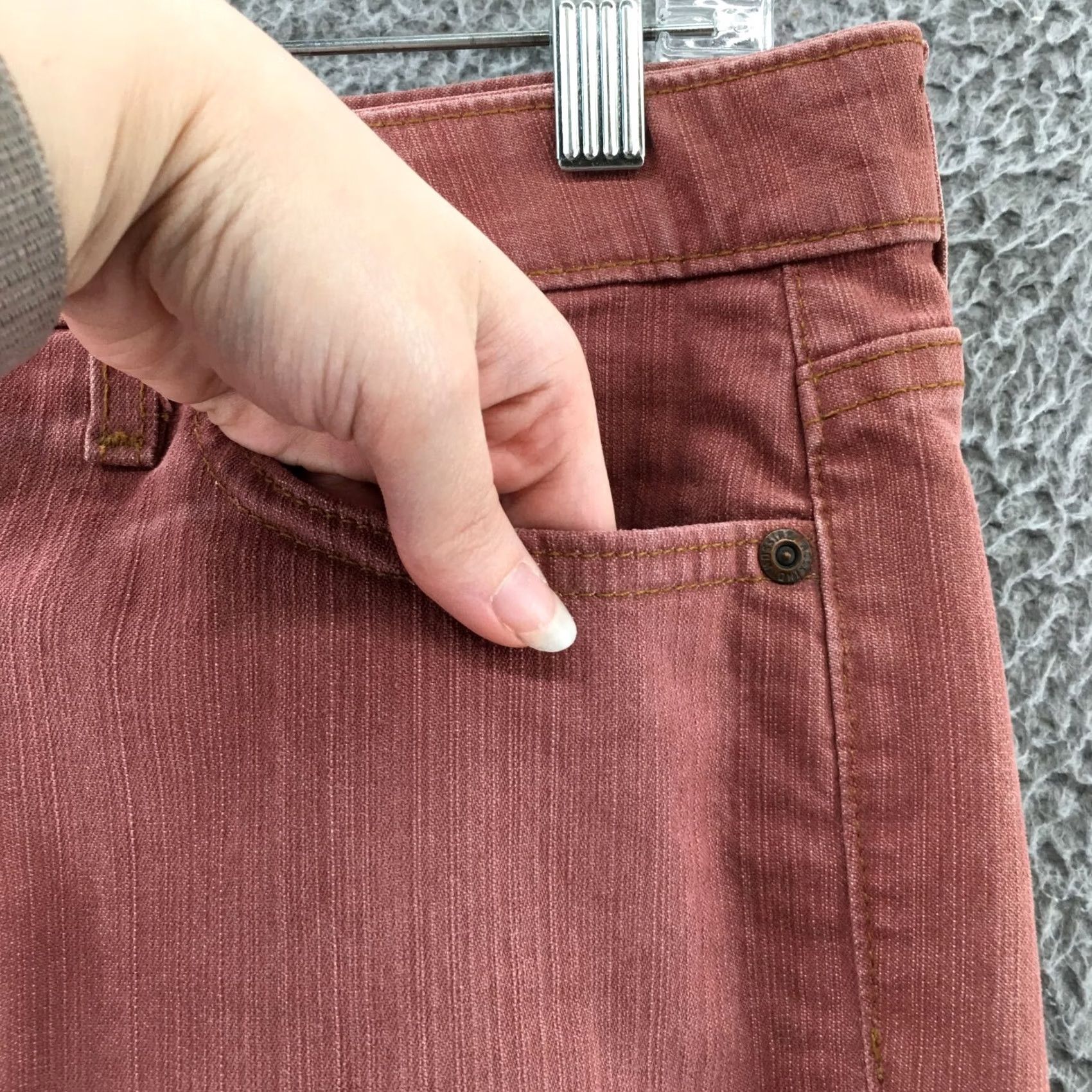 Mossimo Mossimo Red Stretch Flared Jeans Womens 13 Cotton Blend Zip Fly 5-Pocket Size 34" / US 12 / IT 48 - 7 Thumbnail
