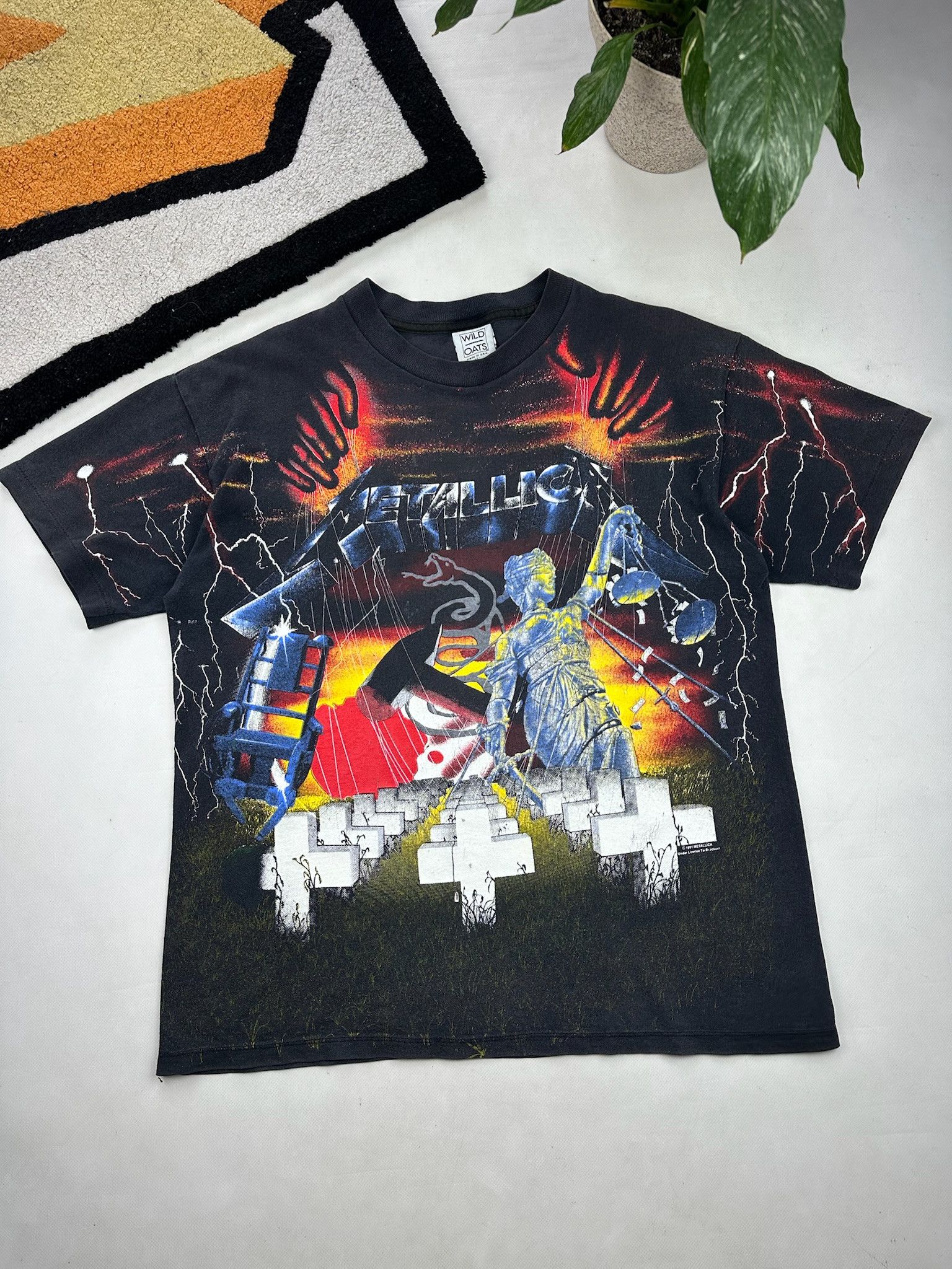 Band Tees vintage Metallica tee All Over Print 1991 T-shirt Size US L / EU 52-54 / 3 - 2 Thumbnail