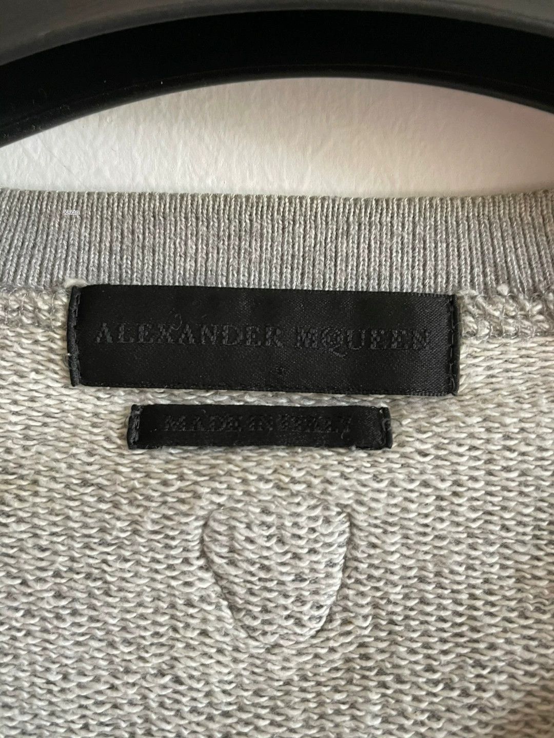 Alexander McQueen Gray Long Sleeve V-Neck Sweatshirt Size US S / EU 44-46 / 1 - 5 Thumbnail