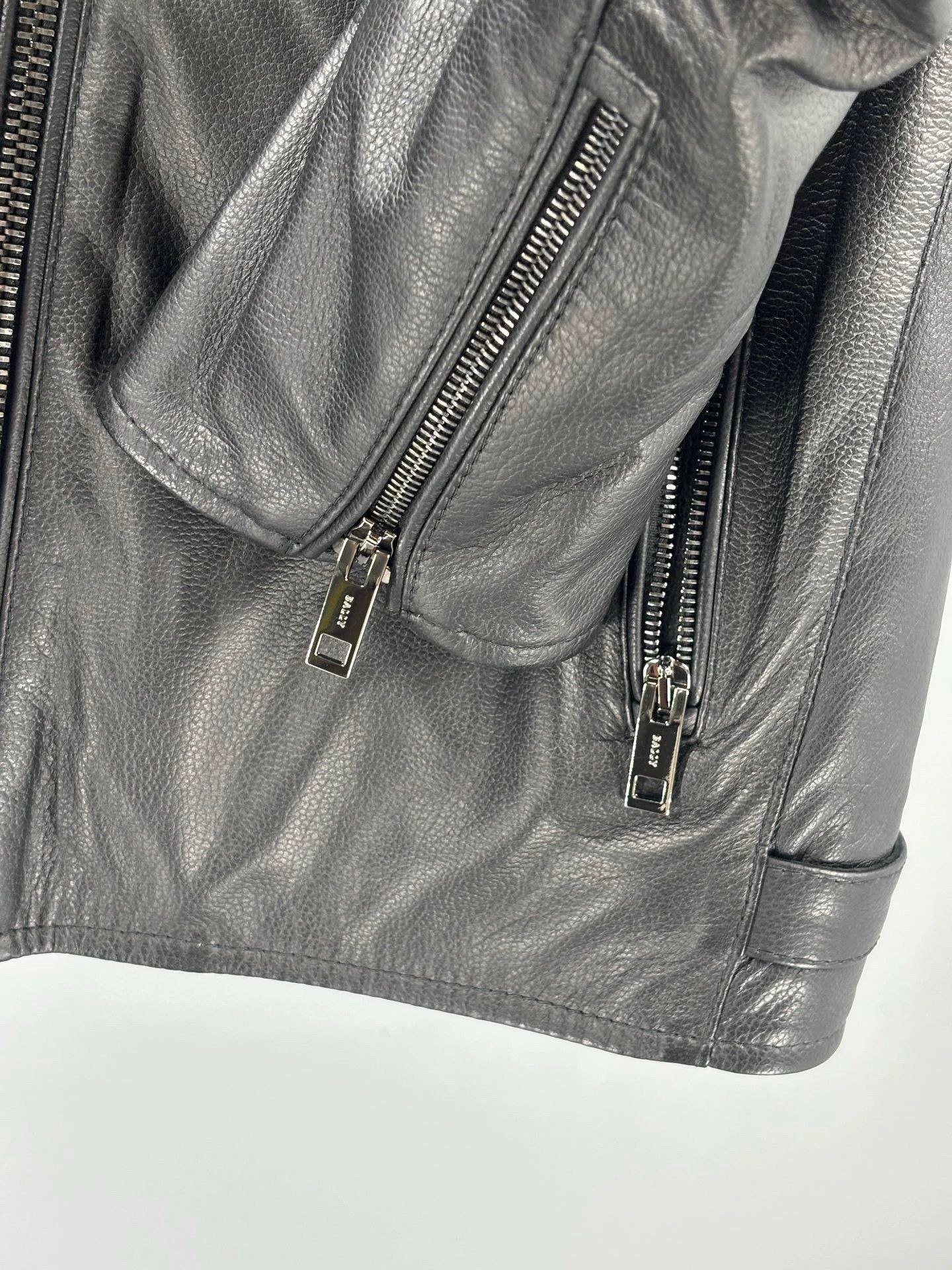 Emporio Armani black leather men's jacket from bally Size US M / EU 48-50 / 2 - 3 Thumbnail