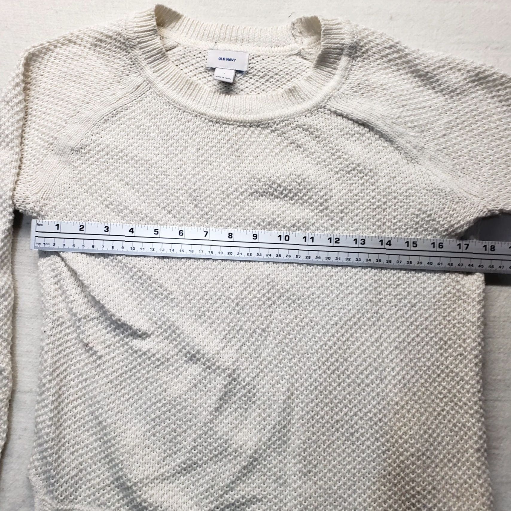 Old Navy Old Navy Sweater Women S Small Solid White Long Sleeve Pullover Knit Cotton Regular Knit Shirt Size S / US 4 / IT 40 - 4 Thumbnail